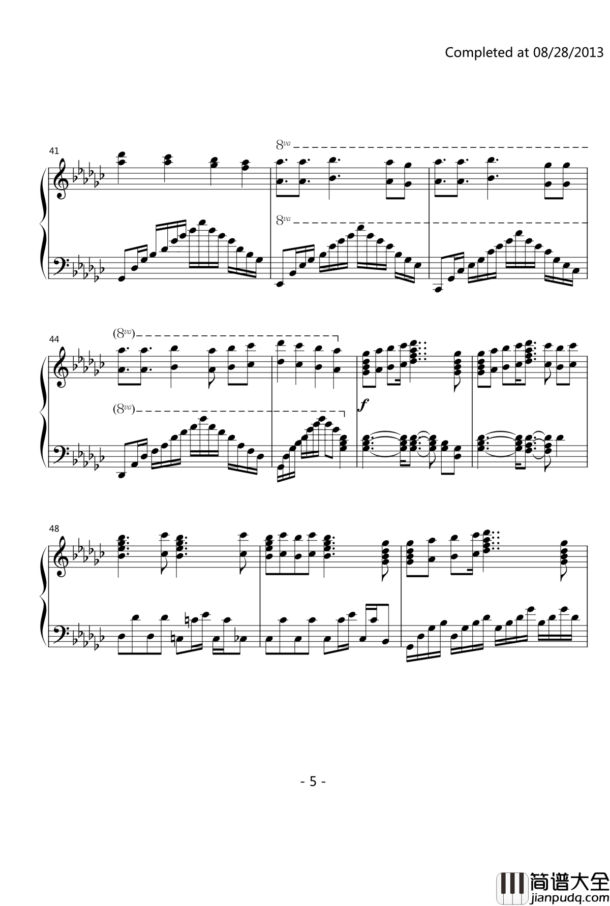 Eternal_Reality钢琴谱_某科学的超电磁炮OP2