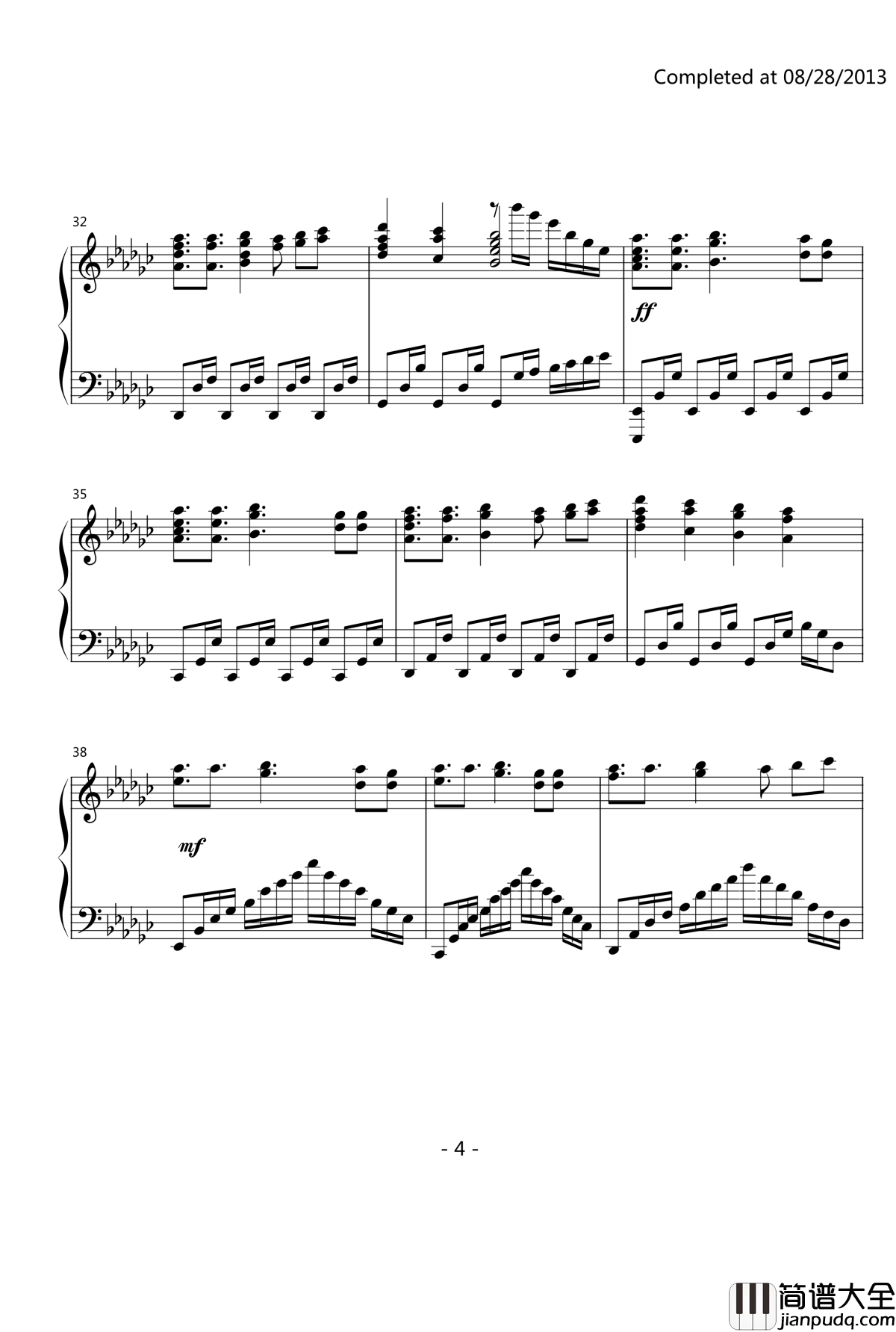 Eternal_Reality钢琴谱_某科学的超电磁炮OP2