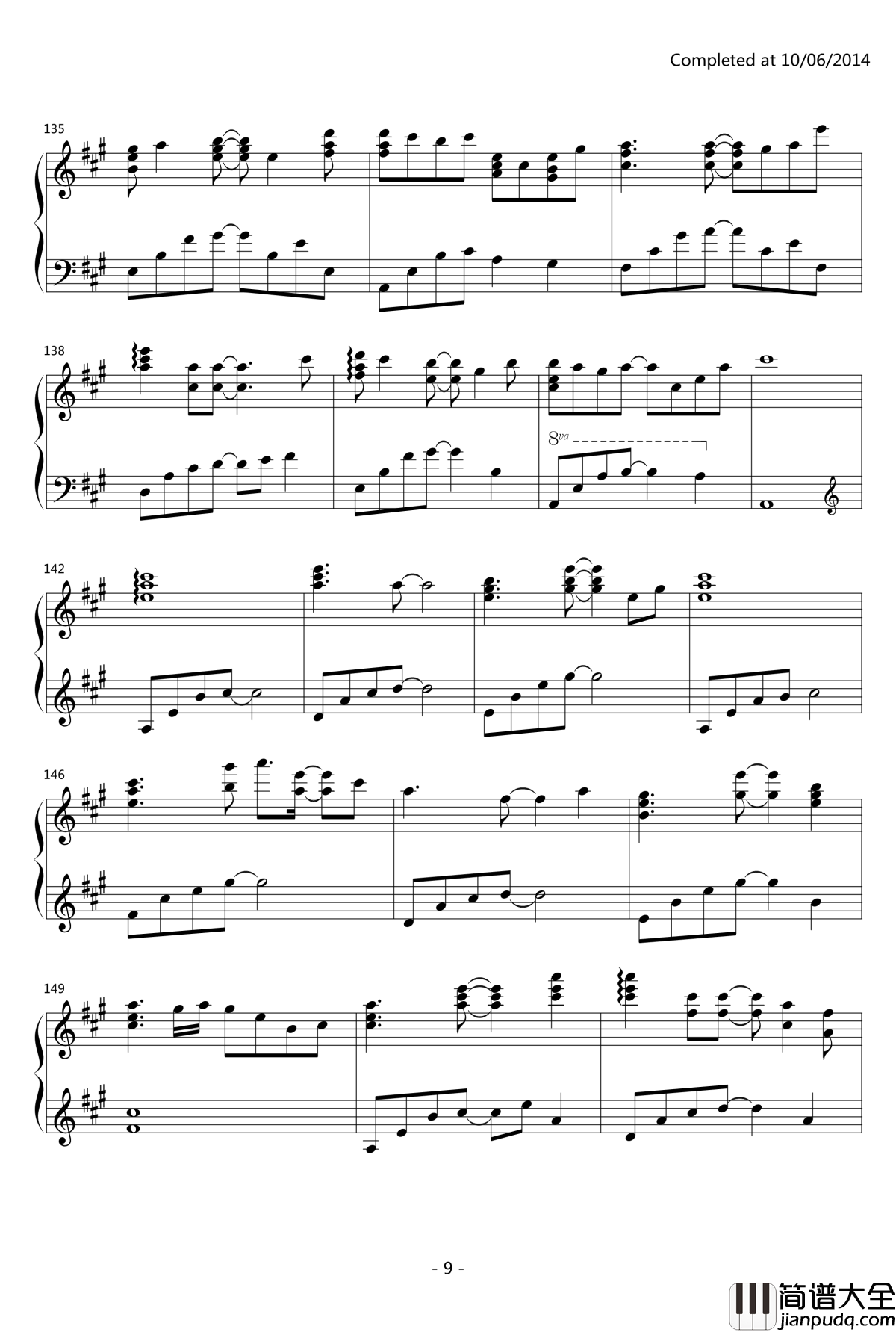 Letter_Song钢琴谱_by事務員G伴奏_初音未来