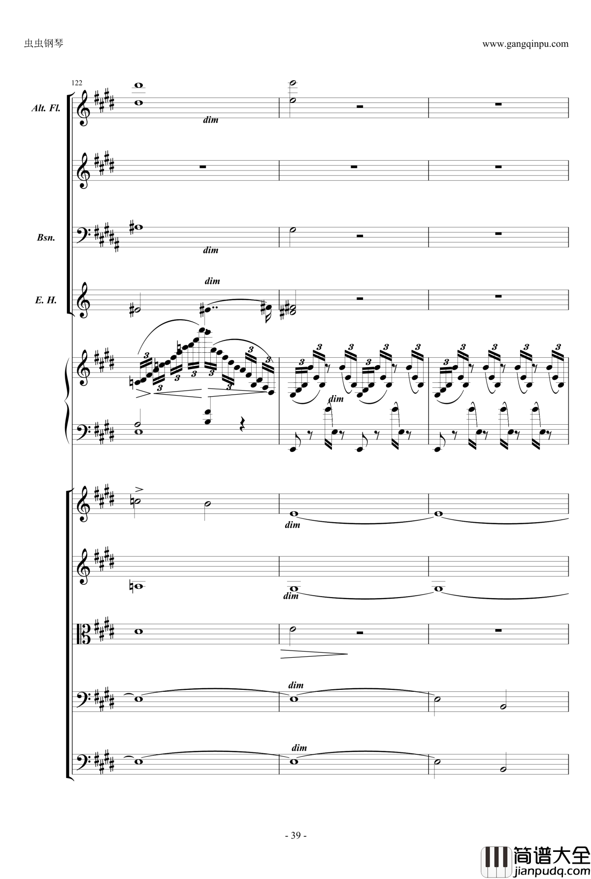 萧邦第一钢琴协奏曲第二乐章钢琴谱_肖邦_chopin