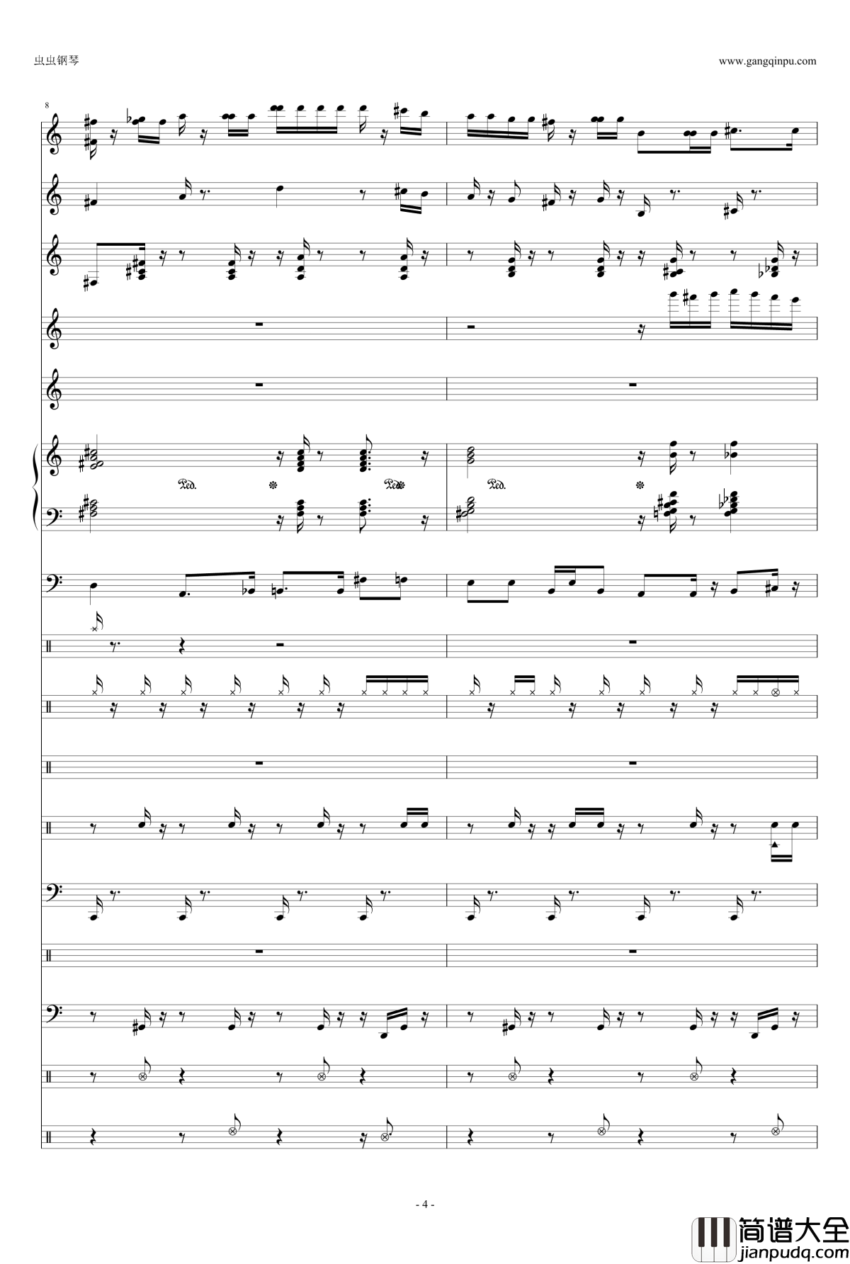 圣诞派对钢琴谱_天钦