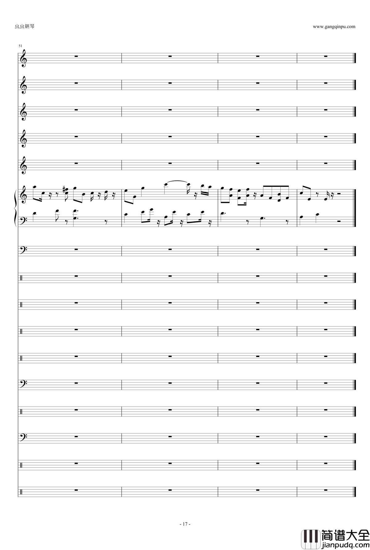 圣诞派对钢琴谱_天钦