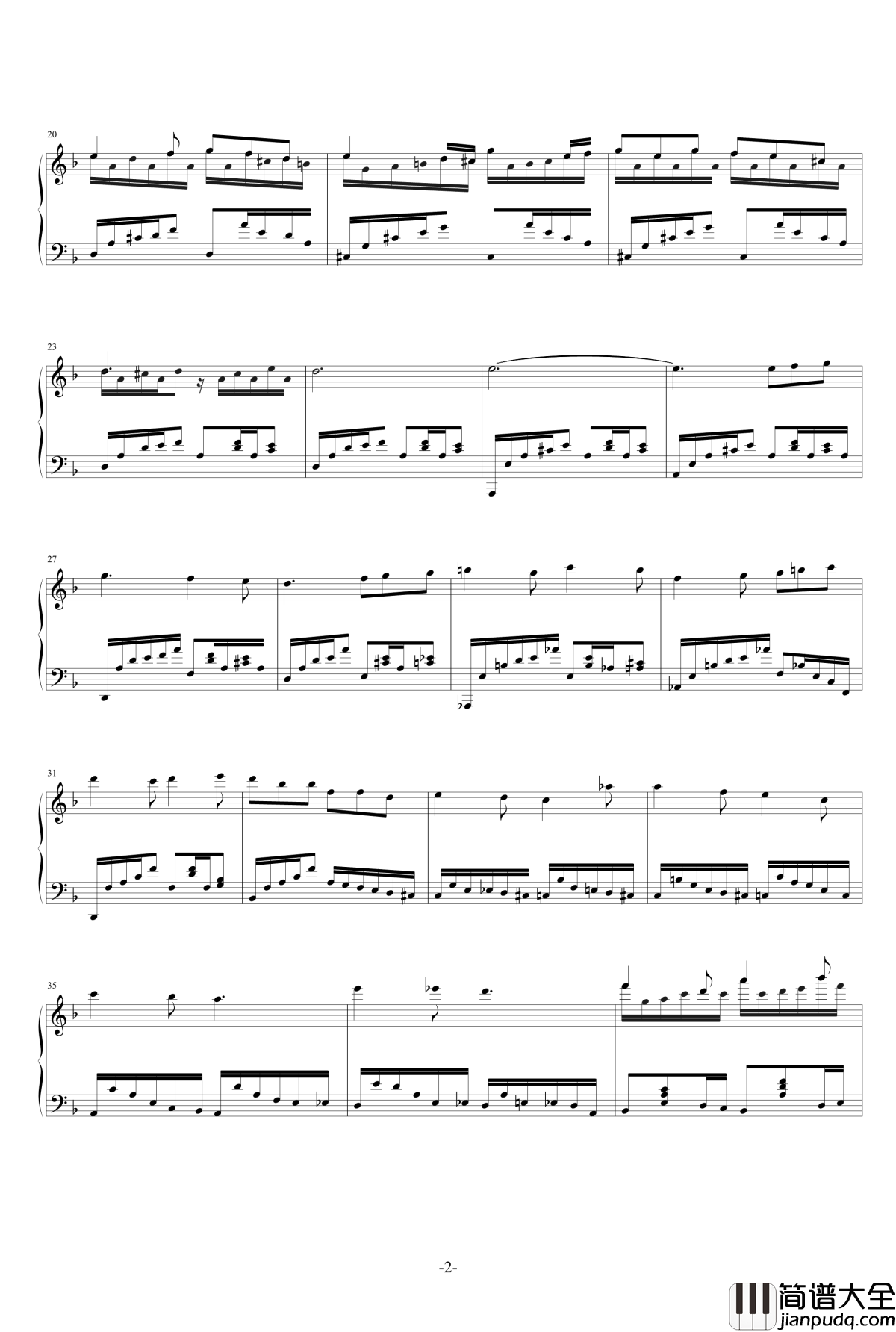 长发公主钢琴谱_配乐集升c小调