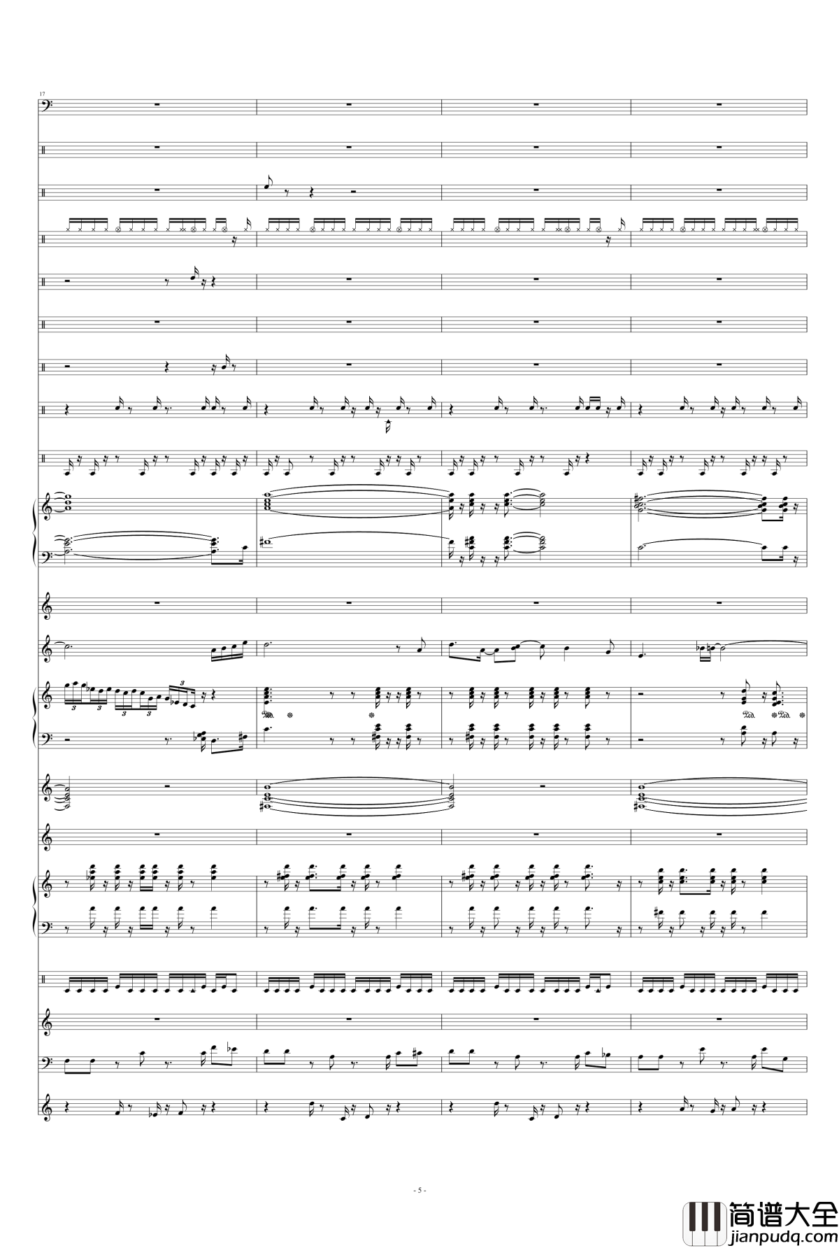 night_battle钢琴谱_天钦