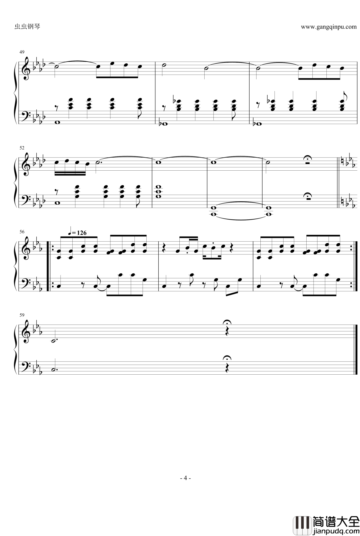 风之谷钢琴谱_久石让