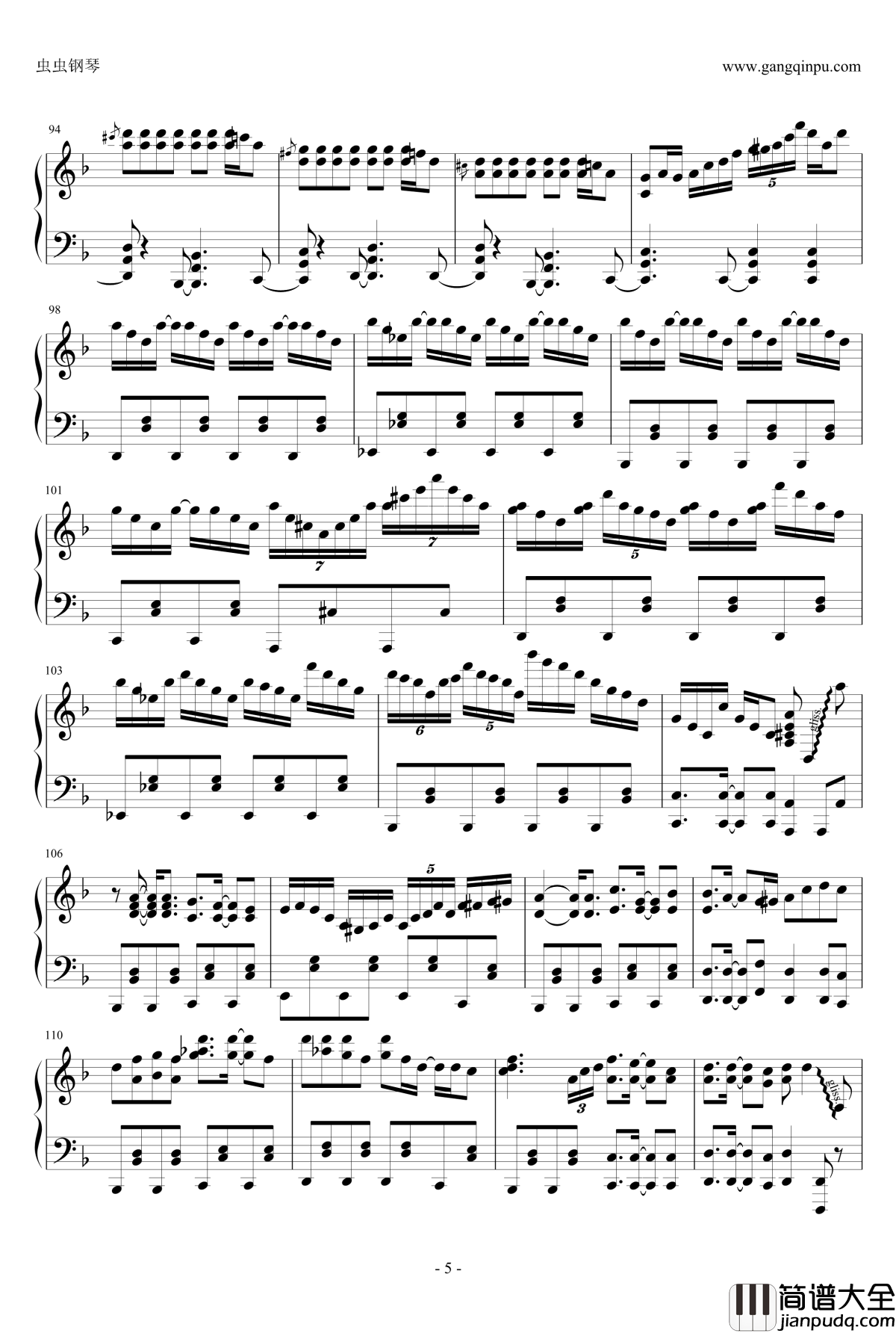 千本樱钢琴谱_钢琴原版_初音未来