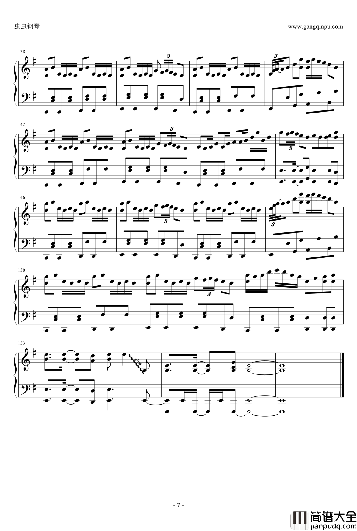 千本樱钢琴谱_钢琴原版_初音未来