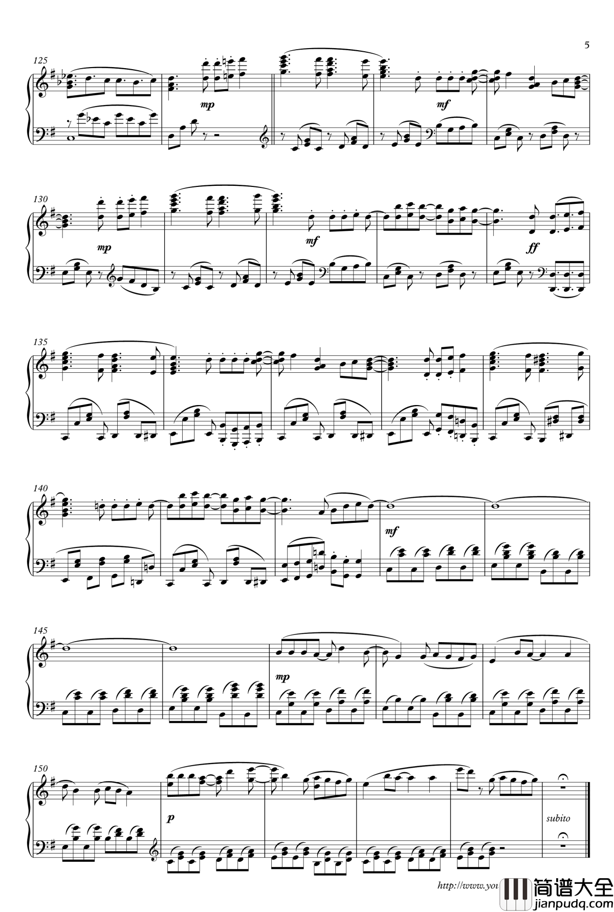 山田君与7人魔女OP钢琴谱_Kuchizuke_Diamond_Animenz