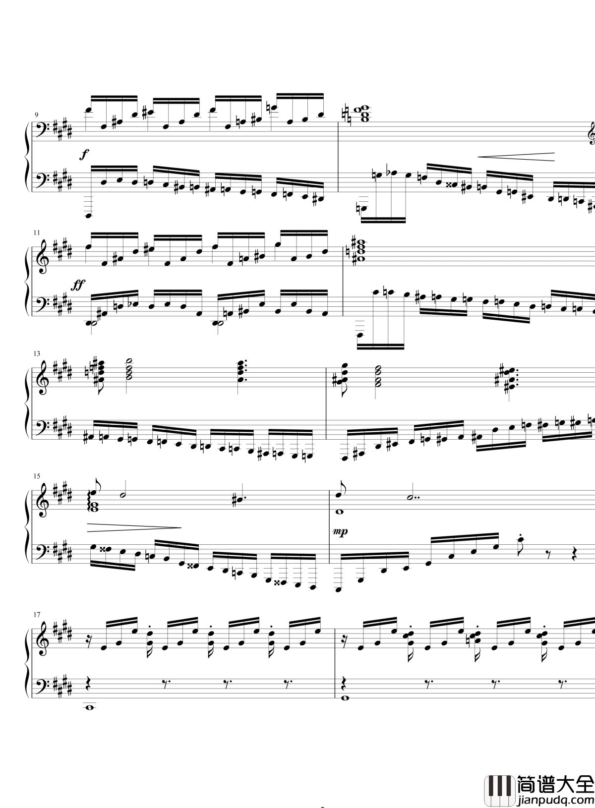 四季严冬练习曲钢琴谱_yutianyue126