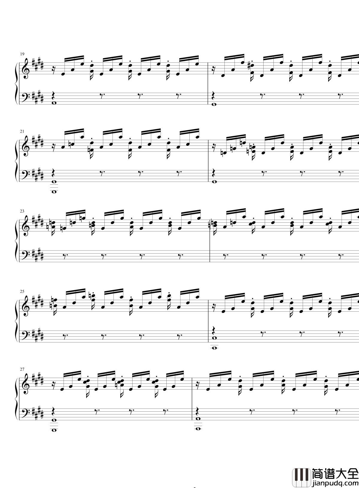 四季严冬练习曲钢琴谱_yutianyue126