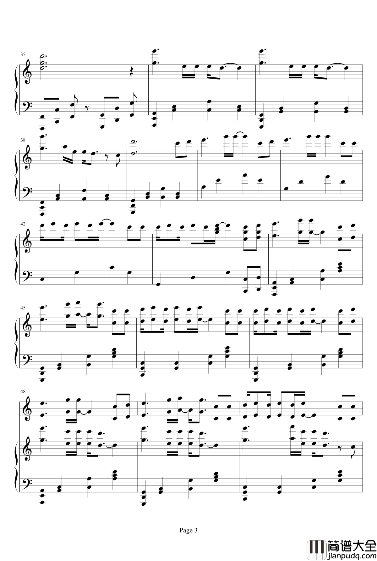 心之火钢琴谱__花千骨_主题曲_花千骨