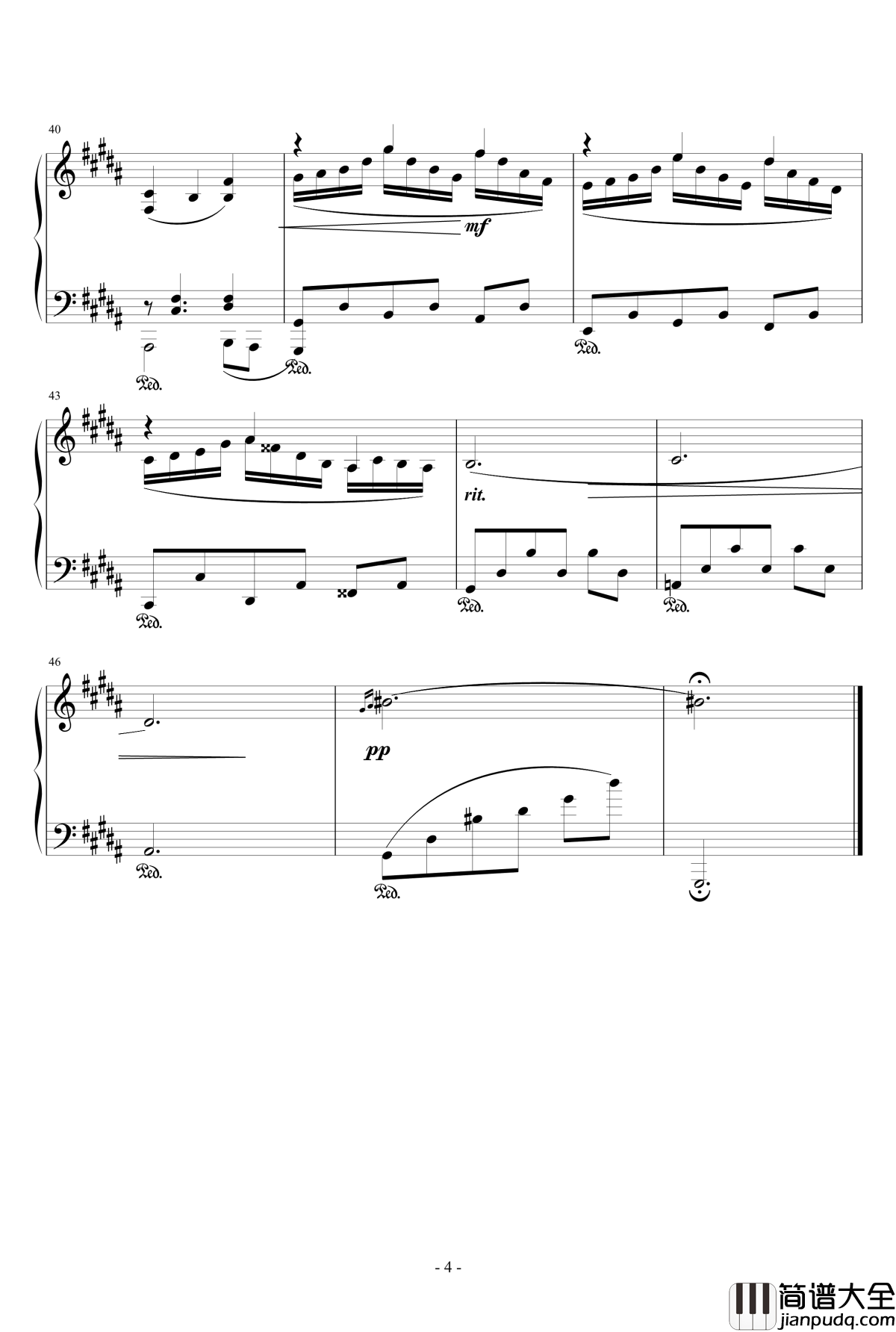 即兴曲钢琴谱_天籁传声