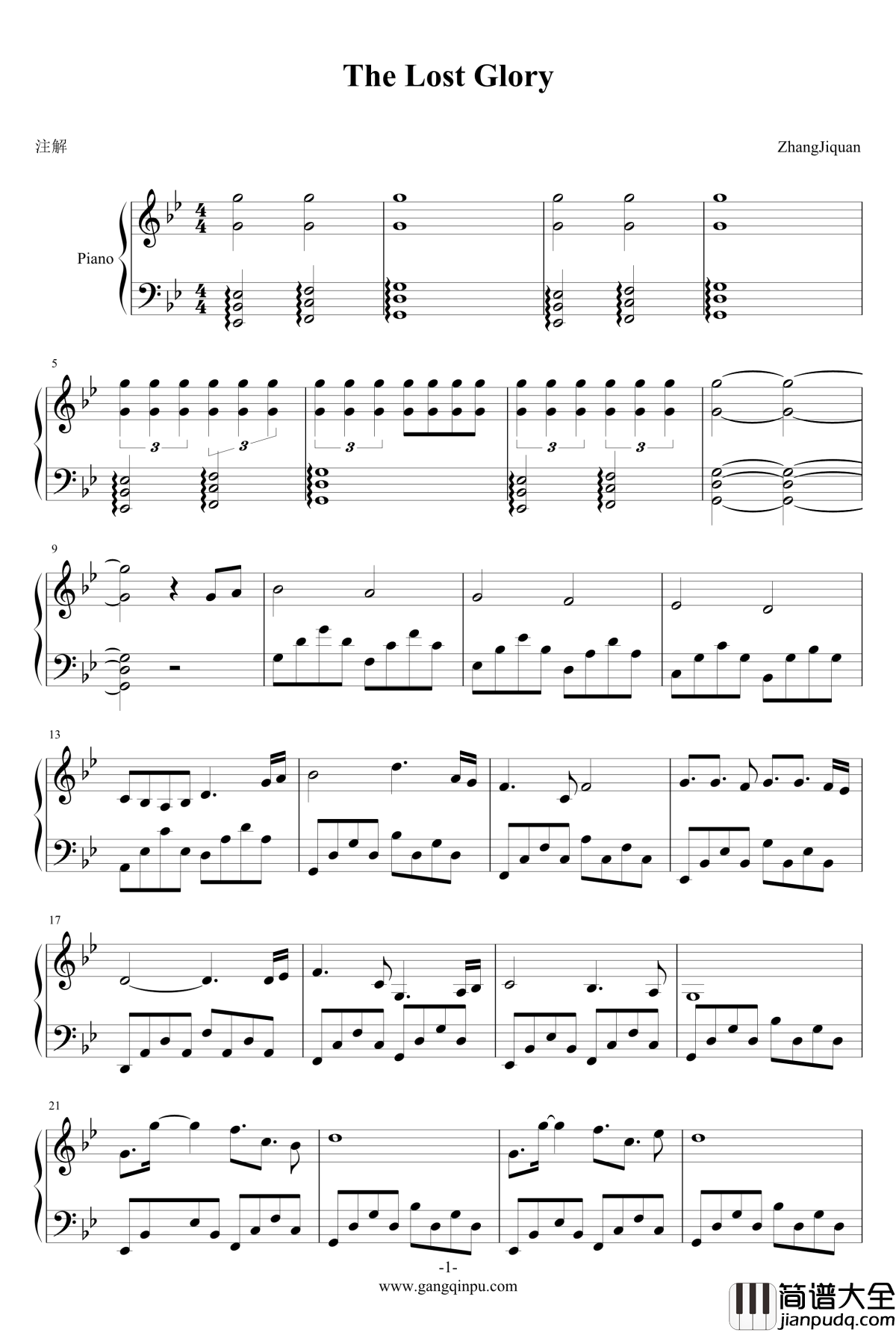The_Lost_Glory钢琴谱_2837304668