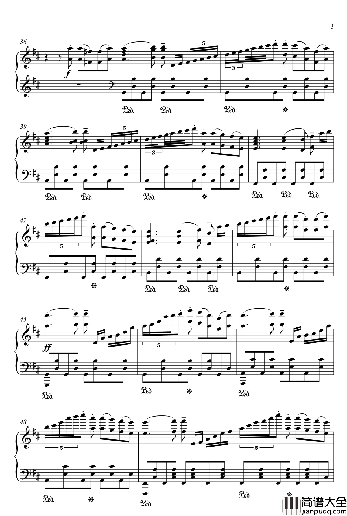 绯弹的亚里亚OP钢琴谱_Scarlet_Ballet