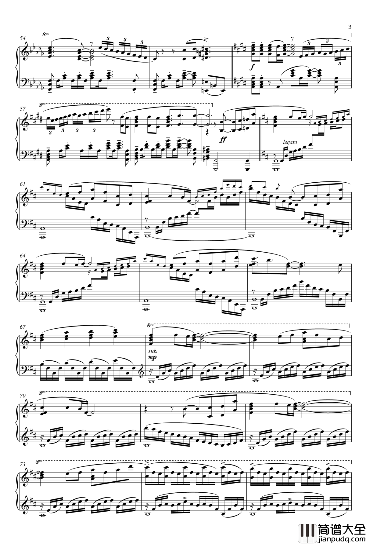 Key社经典曲目串烧钢琴谱_Animenz