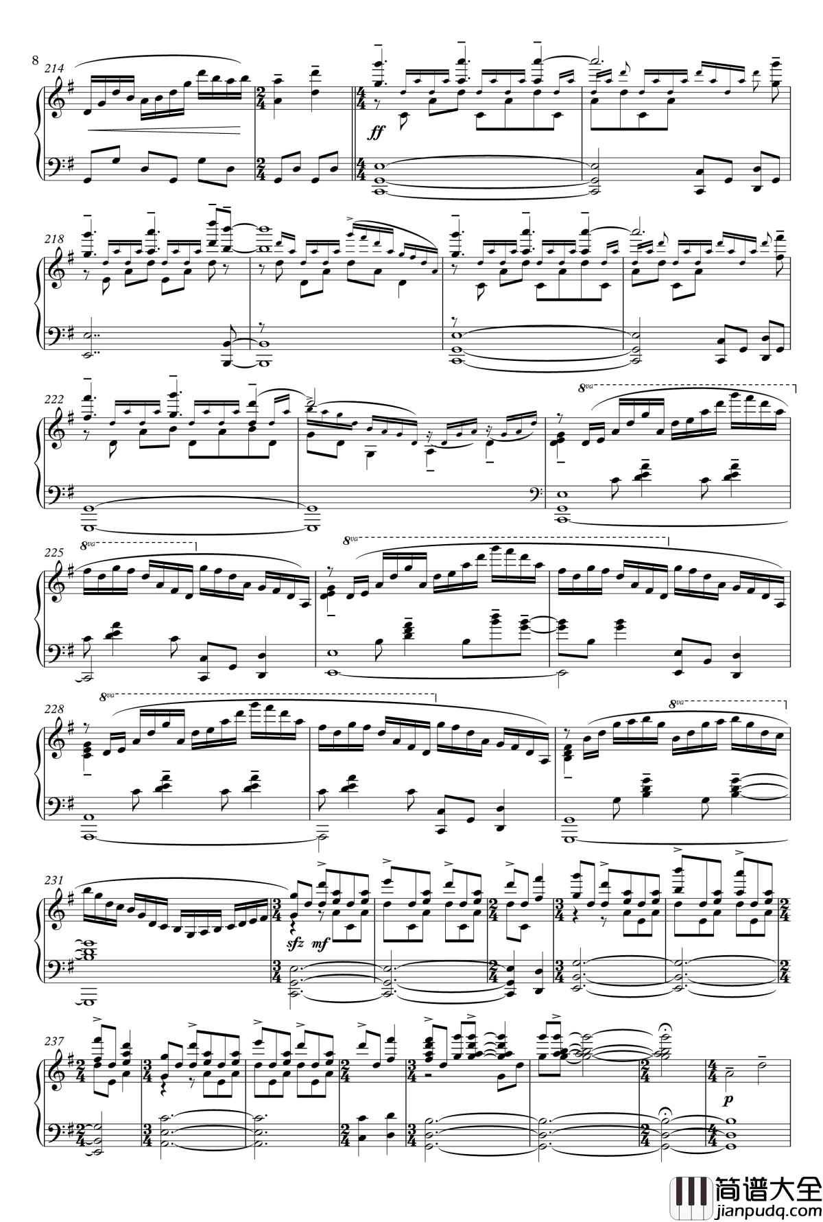 Key社经典曲目串烧钢琴谱_Animenz