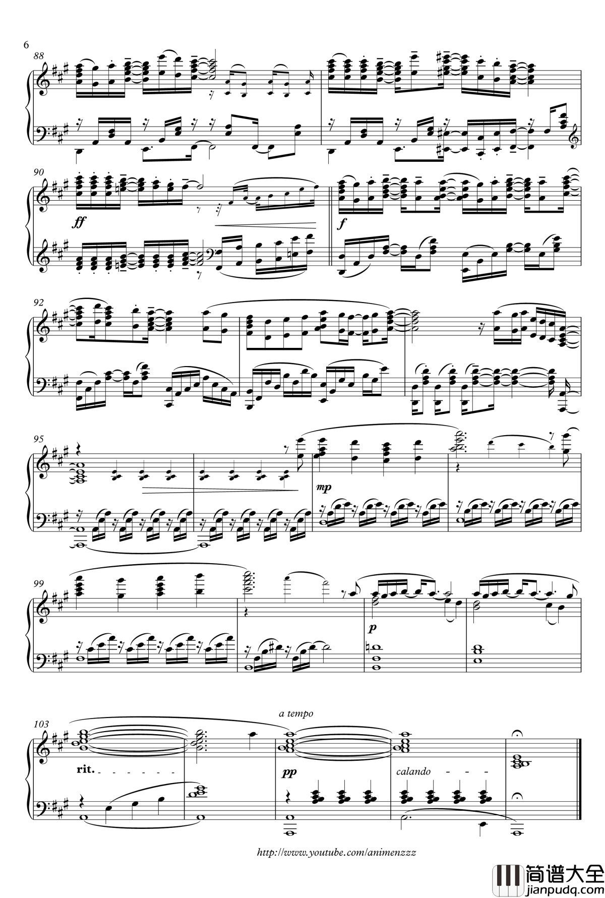 光るなら_四月是你的谎言_OP钢琴谱_Animenz