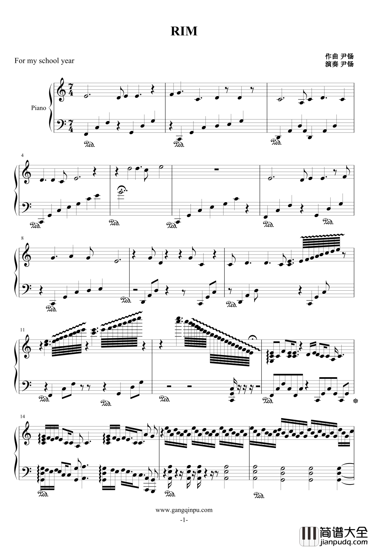 RIM钢琴谱_尹钖