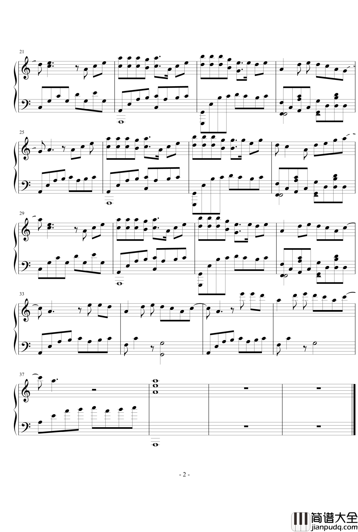 雨夜日记钢琴谱_V冲啊