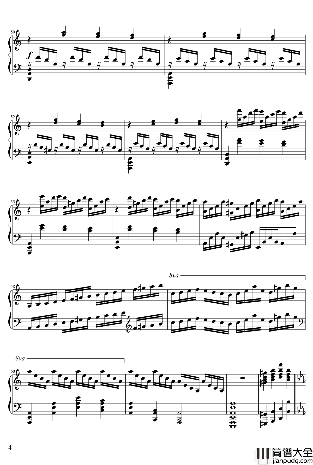 以女神之名钢琴谱_ZMH1234