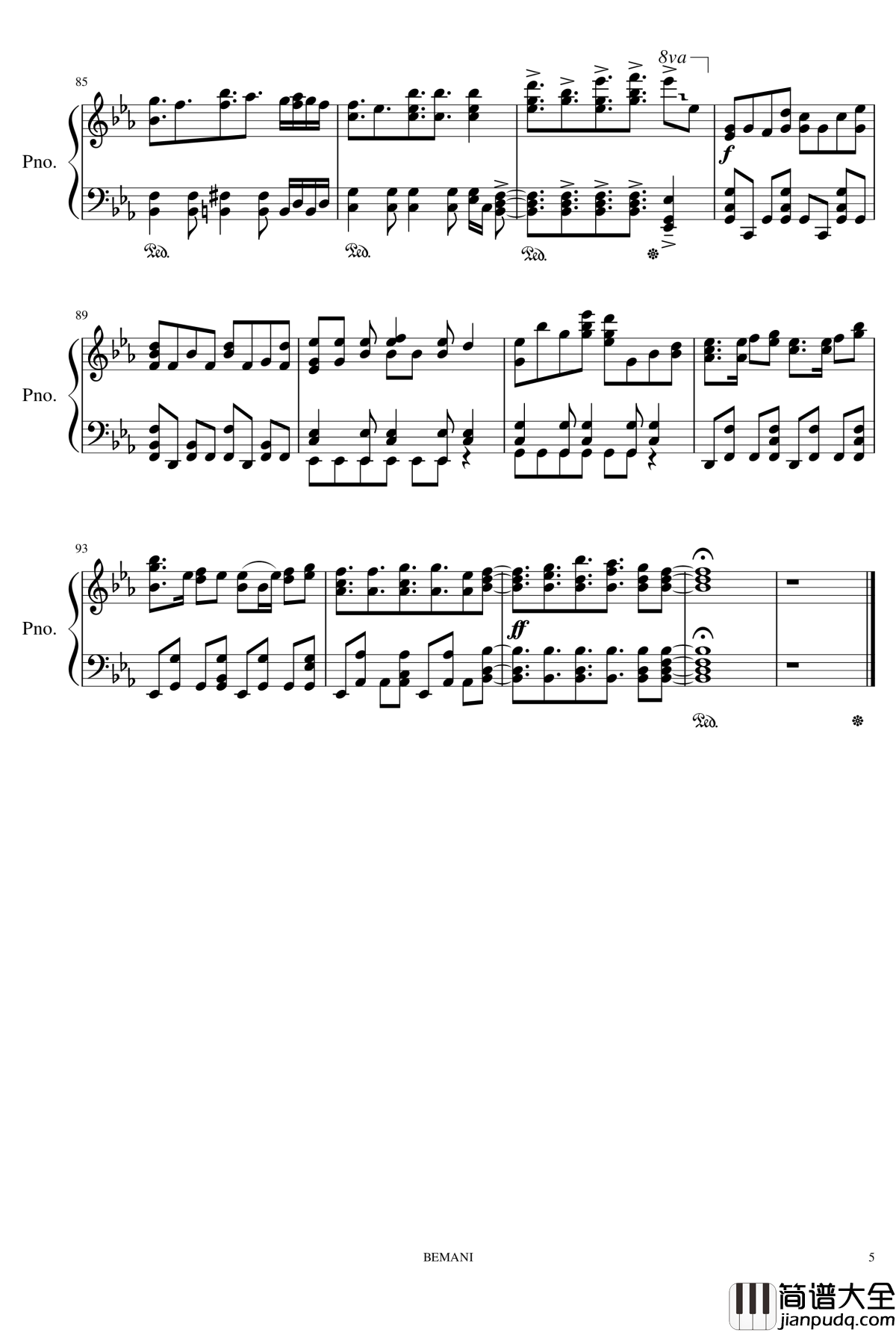 JOMANDA_钢琴谱_jubeat_copious_APPEND_DJ_YOSHITAKA