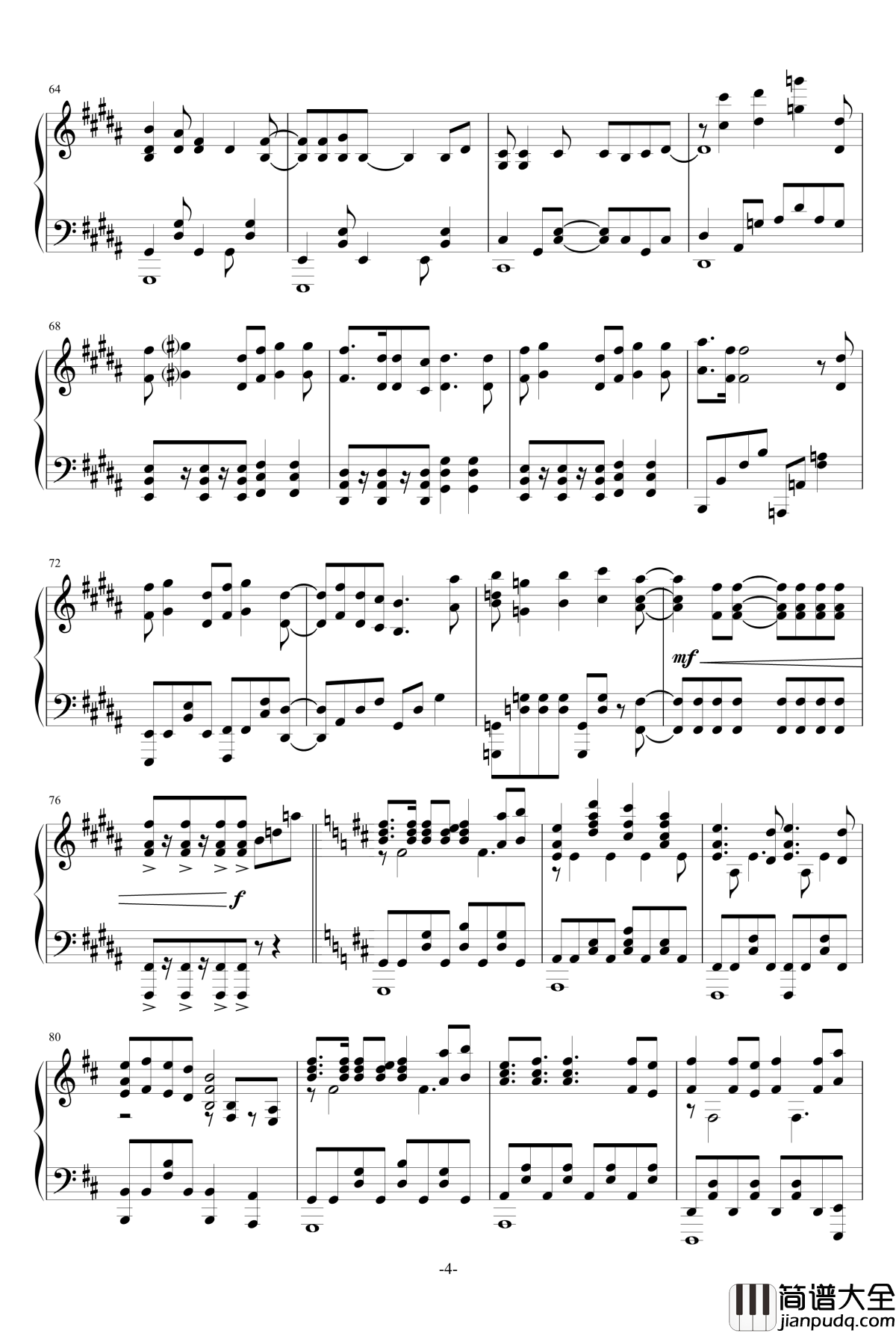 花舞少女ED花雪钢琴谱_Full_ver.