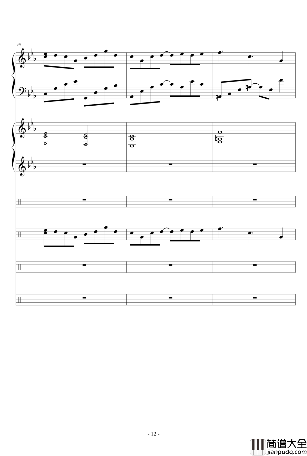 错逝钢琴谱_Ydolem