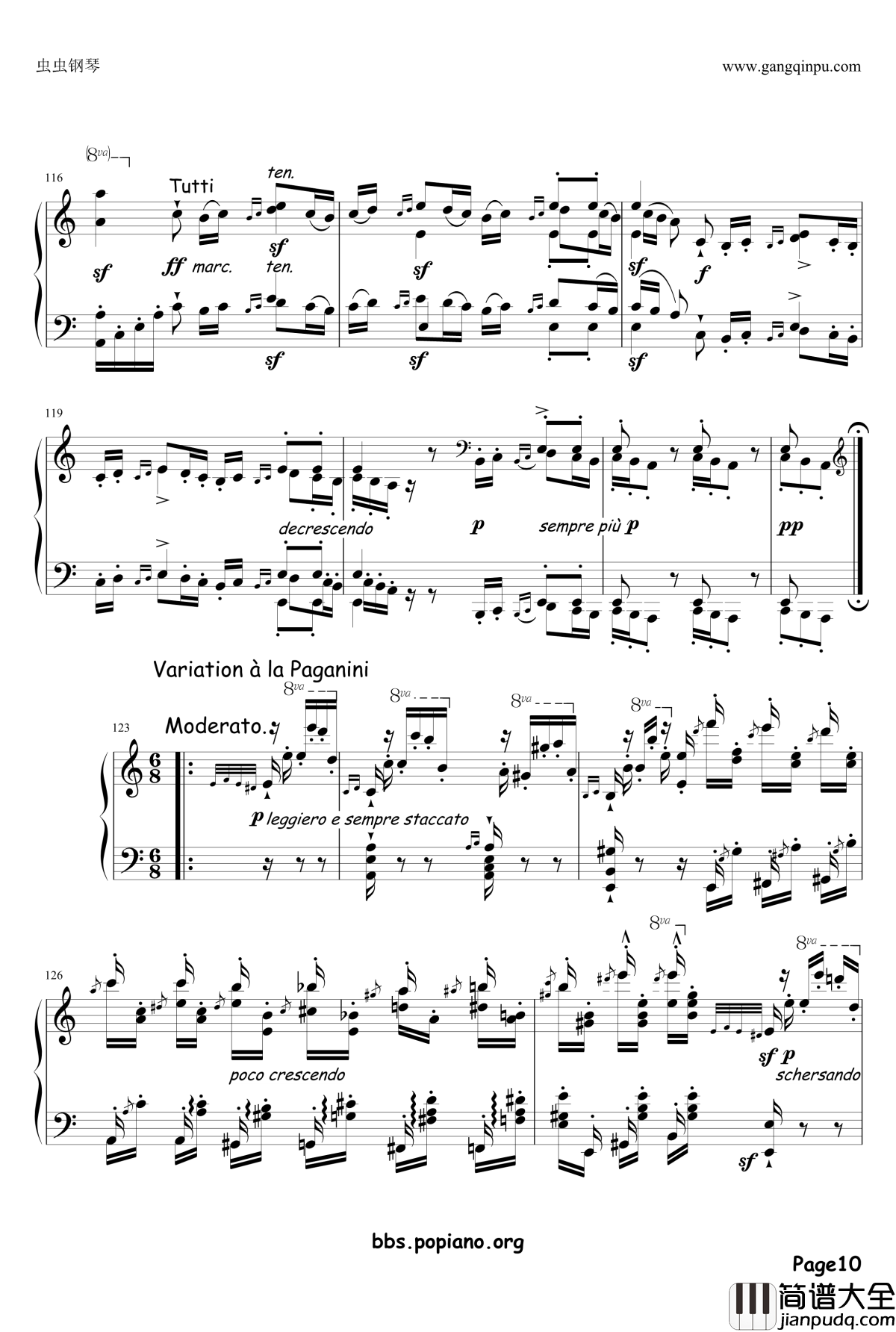 钟声大幻想曲钢琴谱_李斯特