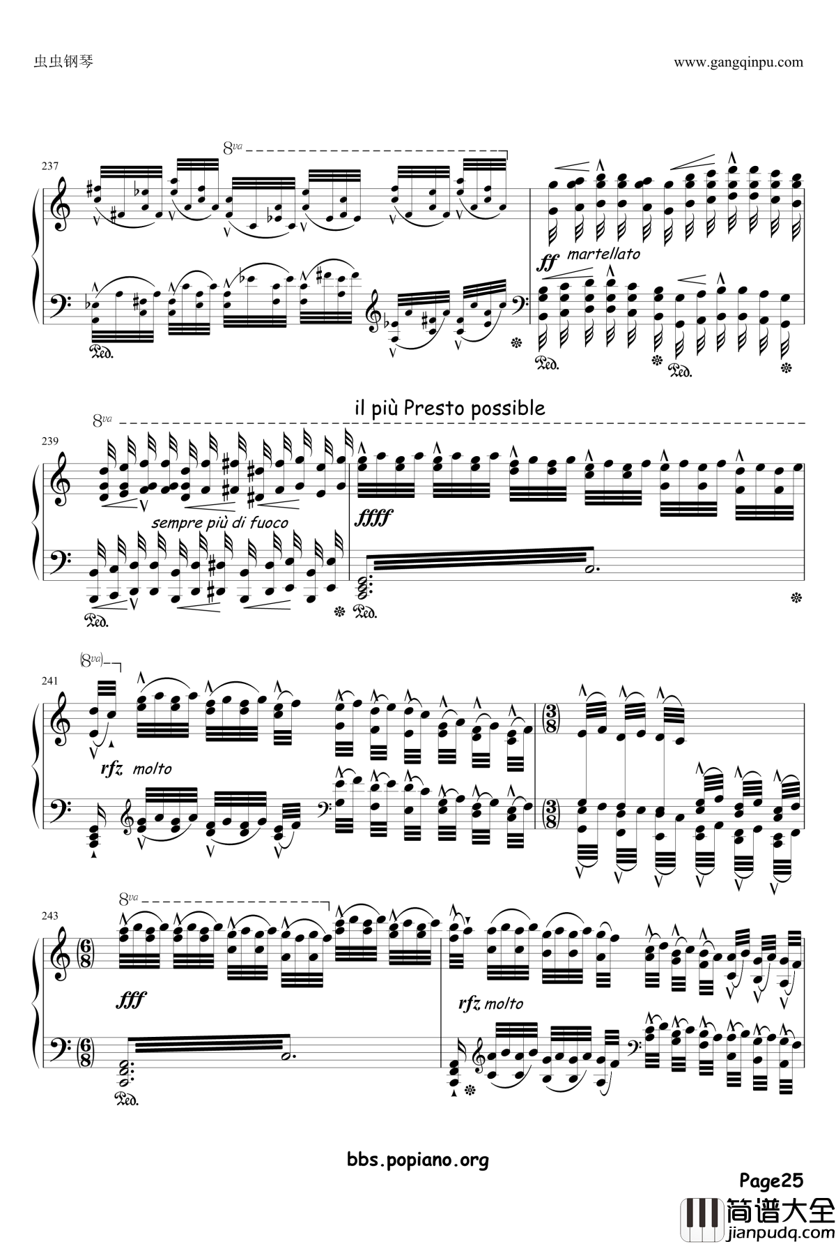 钟声大幻想曲钢琴谱_李斯特