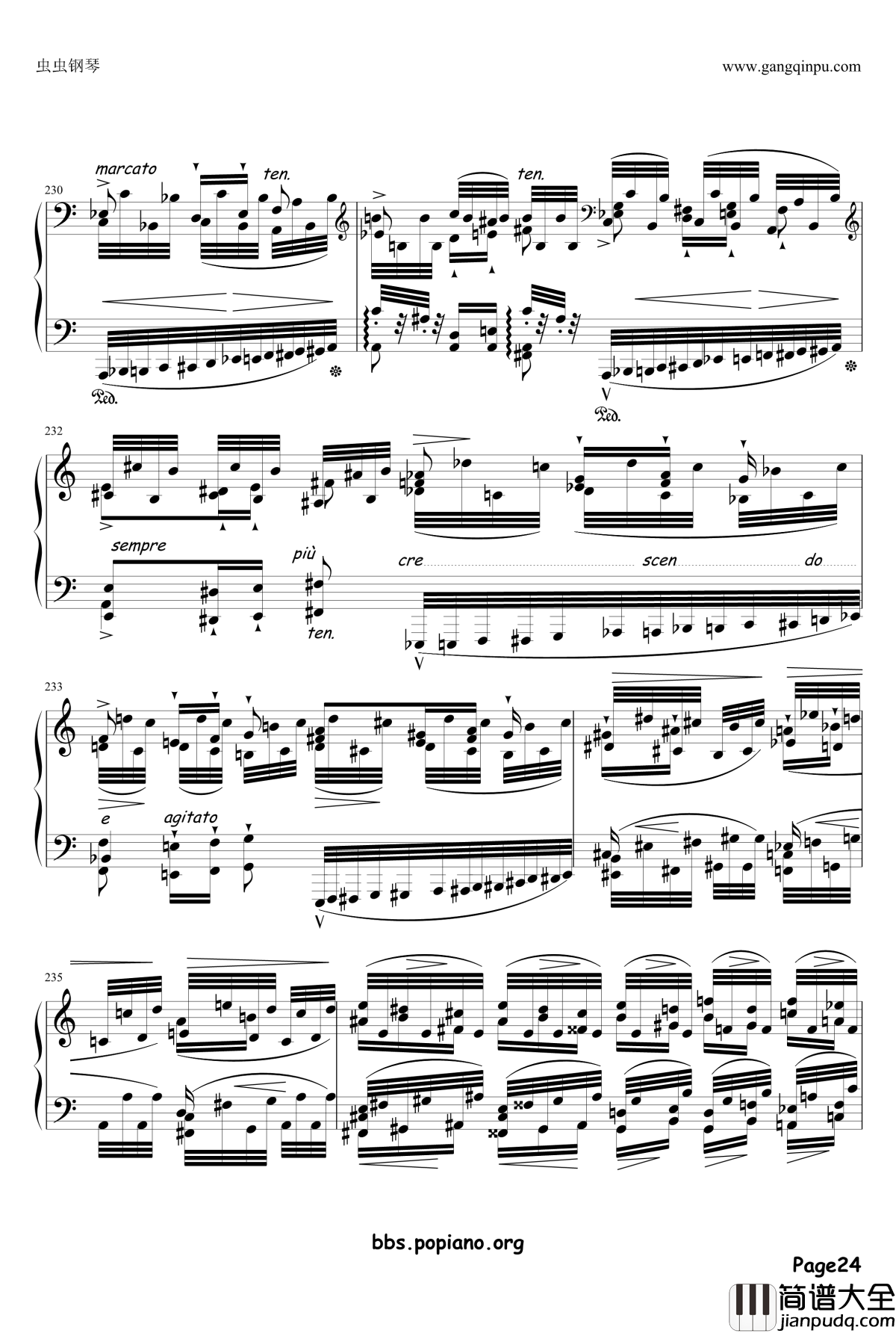 钟声大幻想曲钢琴谱_李斯特