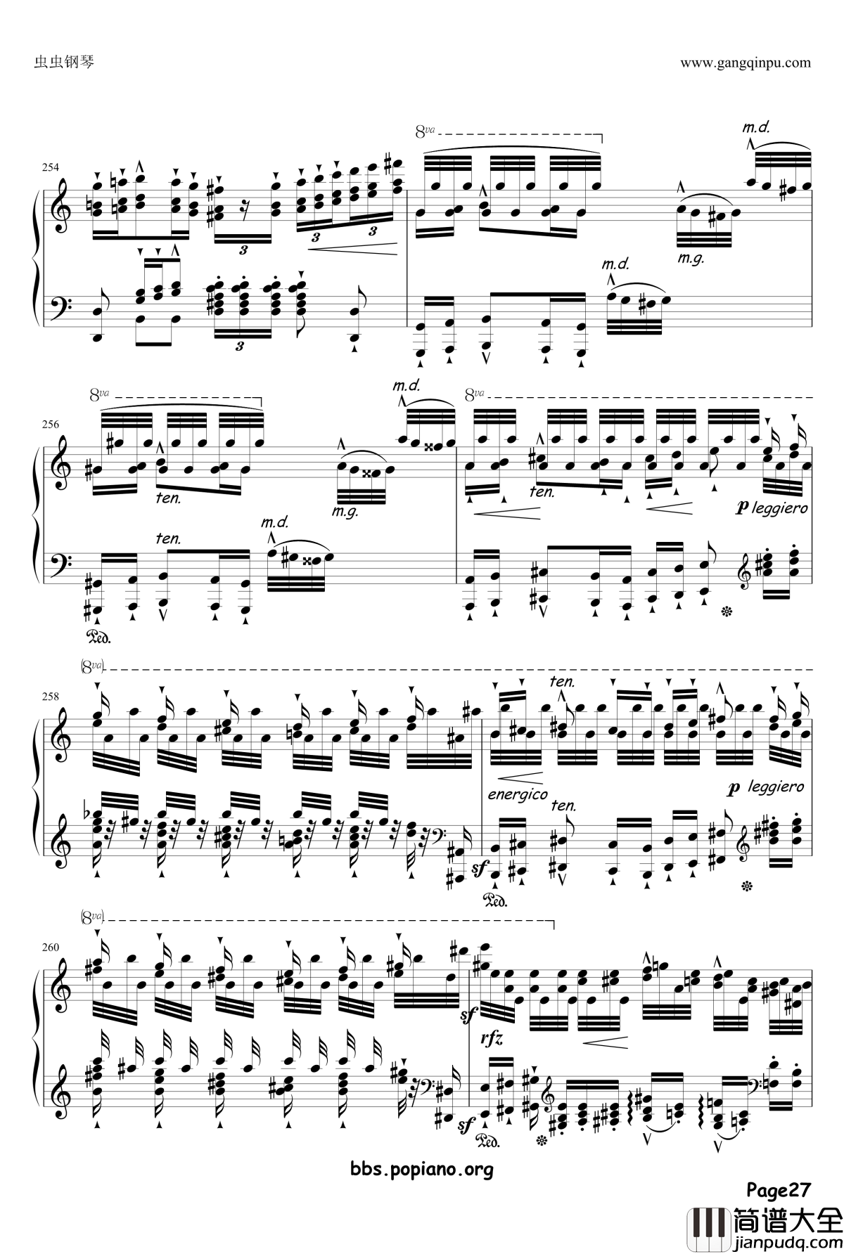 钟声大幻想曲钢琴谱_李斯特