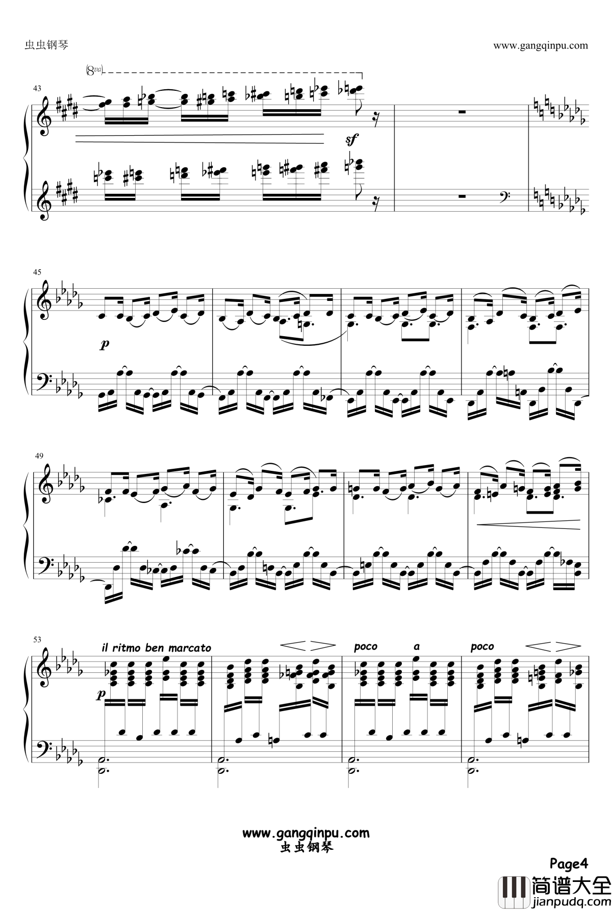 伊斯拉美钢琴谱_Mily_Balakirev