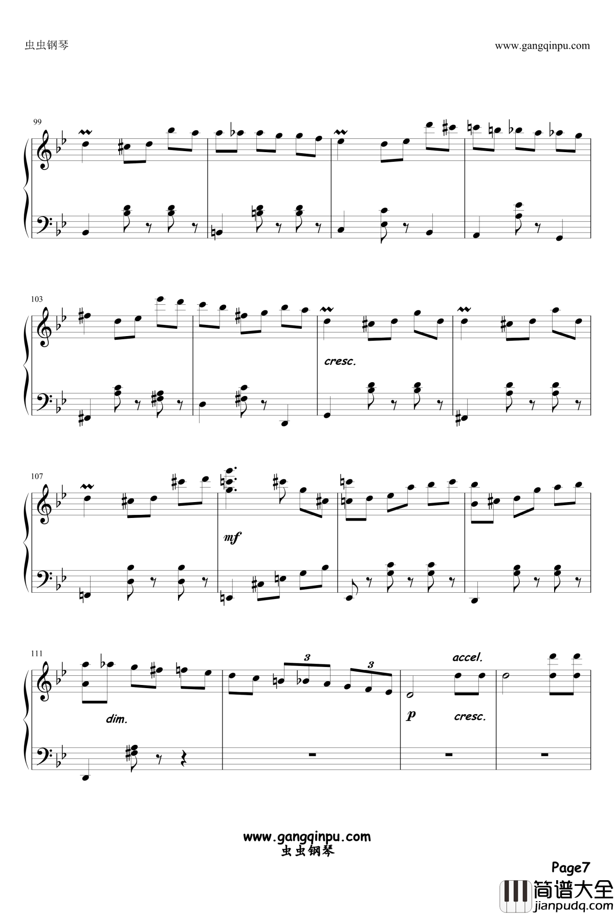 ワルツ第17番ト短调_‘大犬のワルツ’钢琴谱_virkato