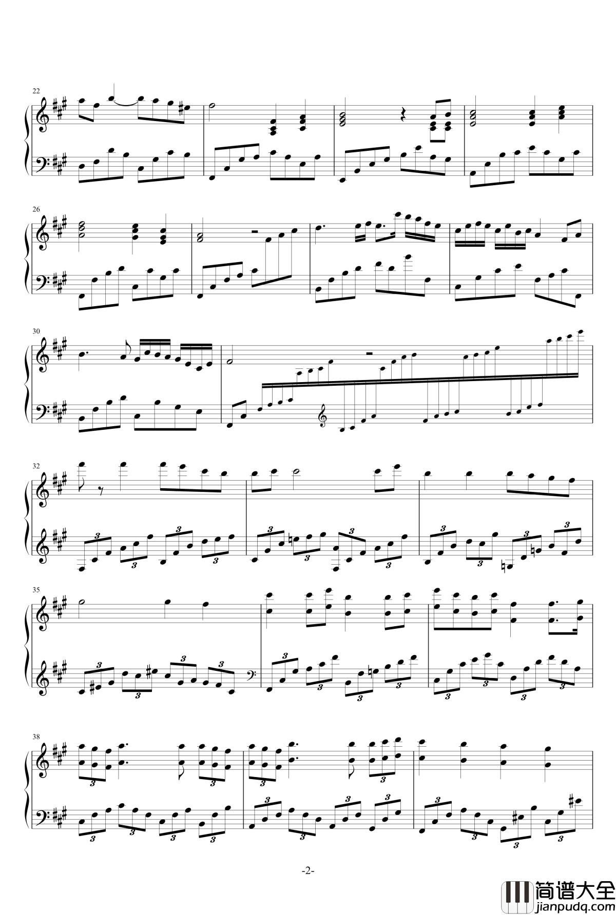 中秋月钢琴谱_乐之琴