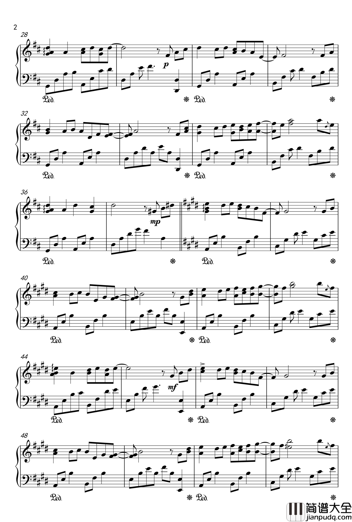 下一个你钢琴谱_第八钢琴曲__sjy615