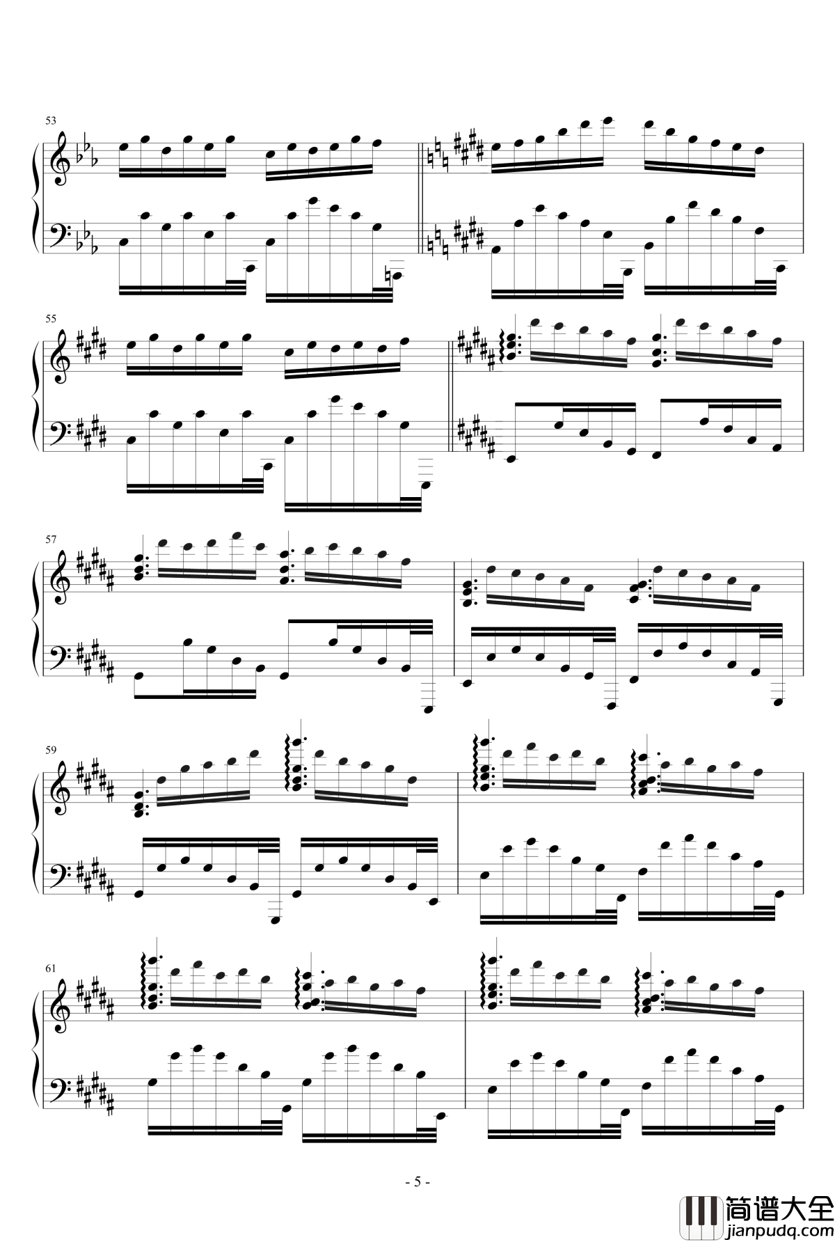 雨下钢琴谱_lujianxiang555