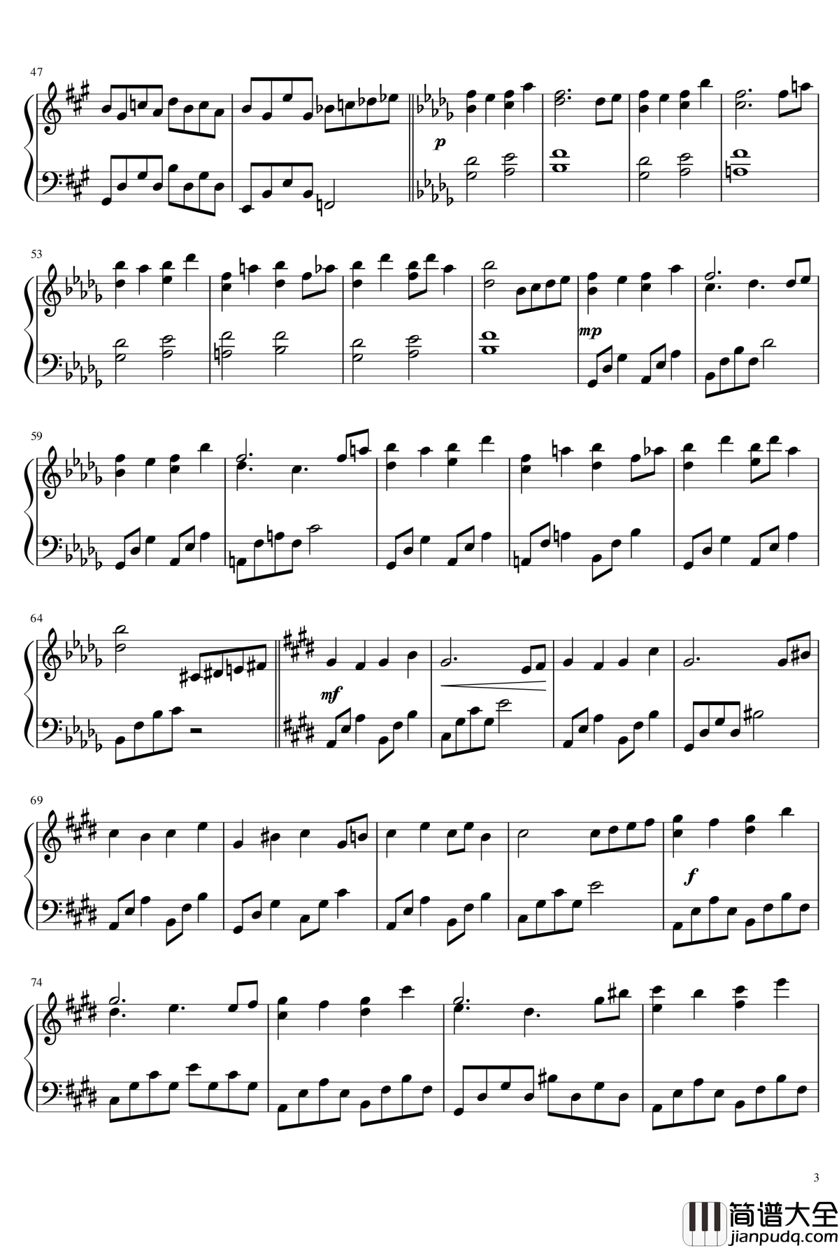 永远的春梦钢琴谱_东方绀珠传