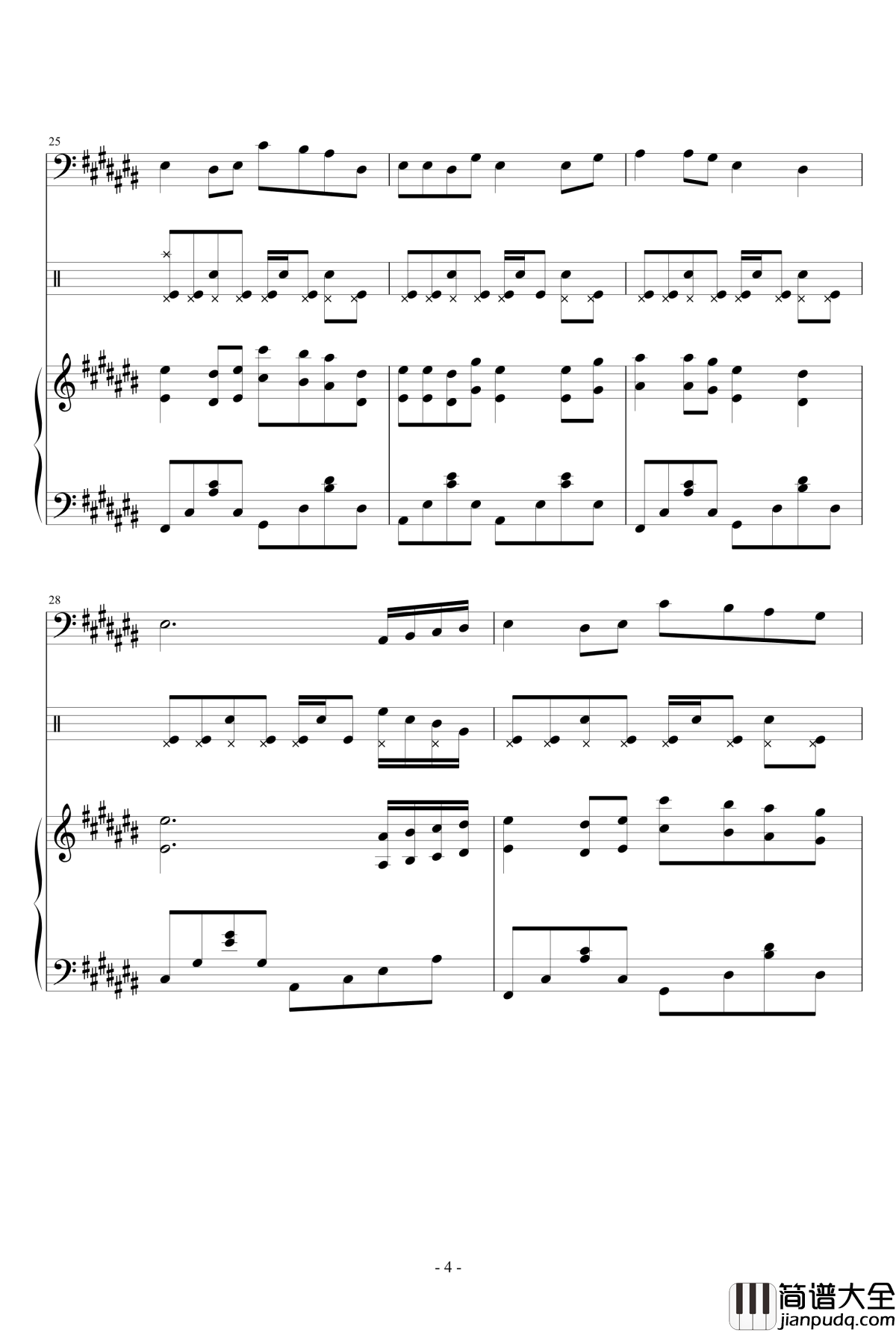 江苏游钢琴谱_瑜乐星