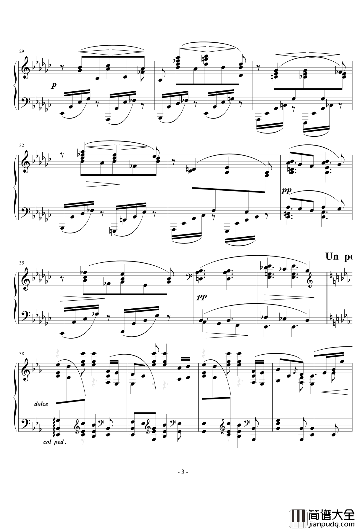 间奏曲Op钢琴谱.117__No.1_勃拉姆斯_Brahms