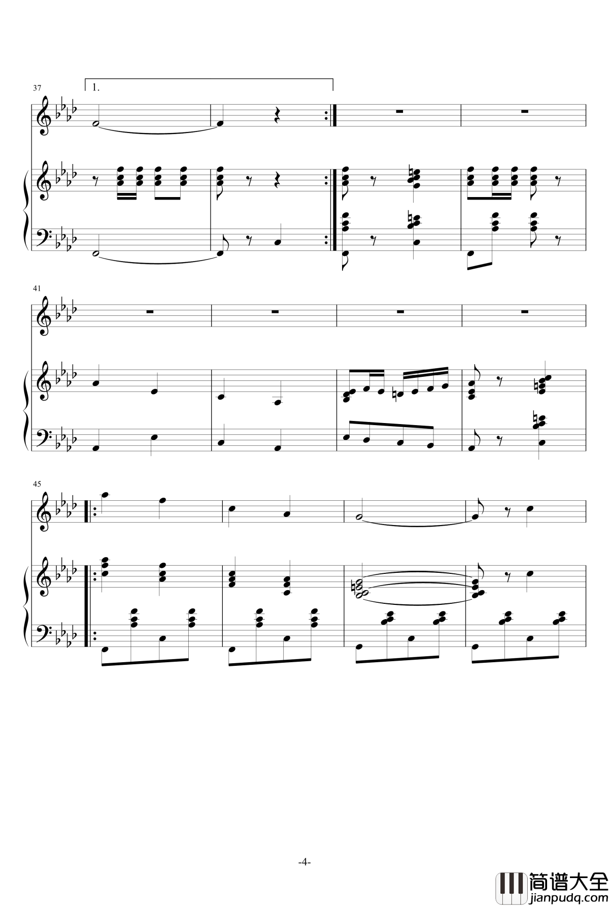 斯拉夫送行曲钢琴谱_苏联军乐