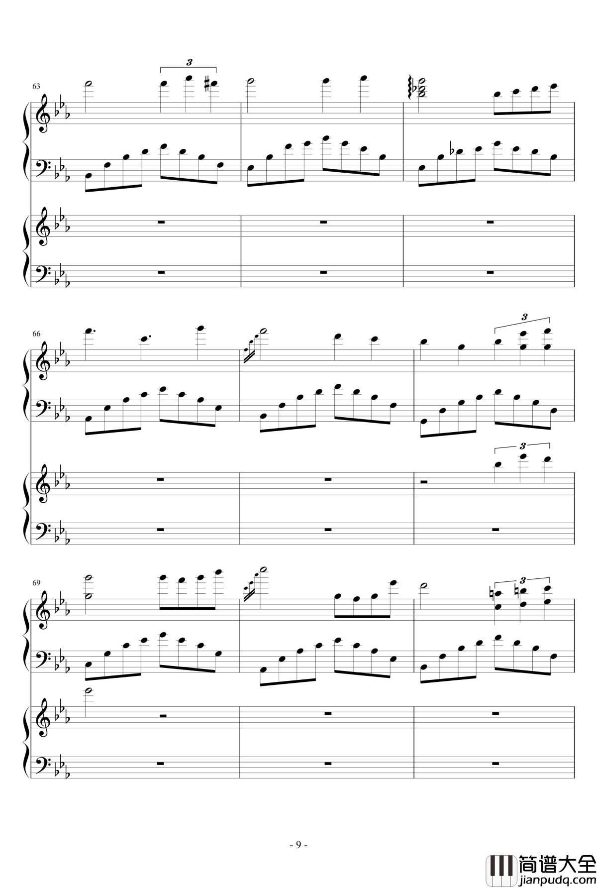 风与秋夜钢琴谱_Ydolem