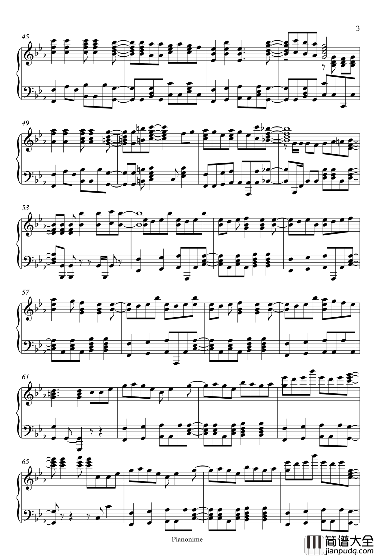 白日梦咖啡店钢琴谱_DayDream_Cafe_Pianonime