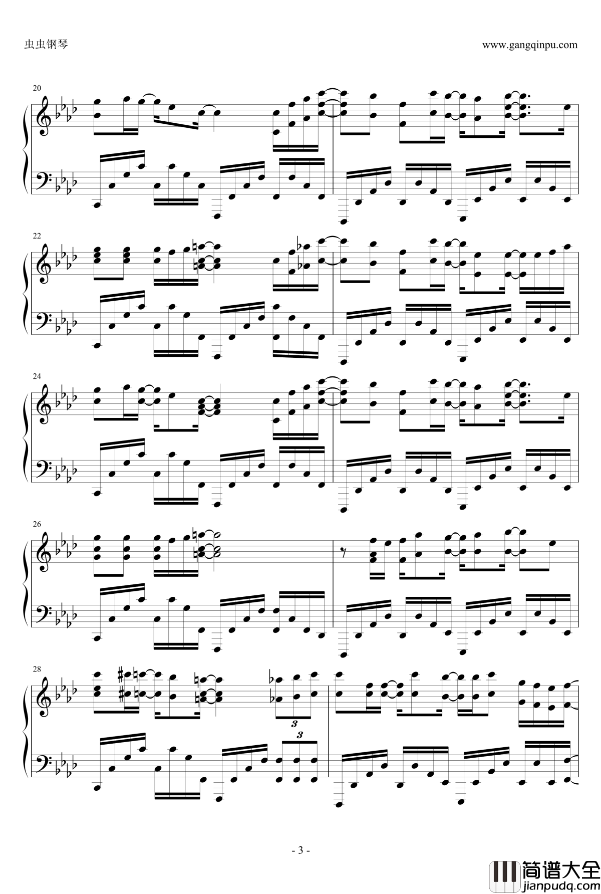 斩·赤红之瞳OP1钢琴谱_Skyreach