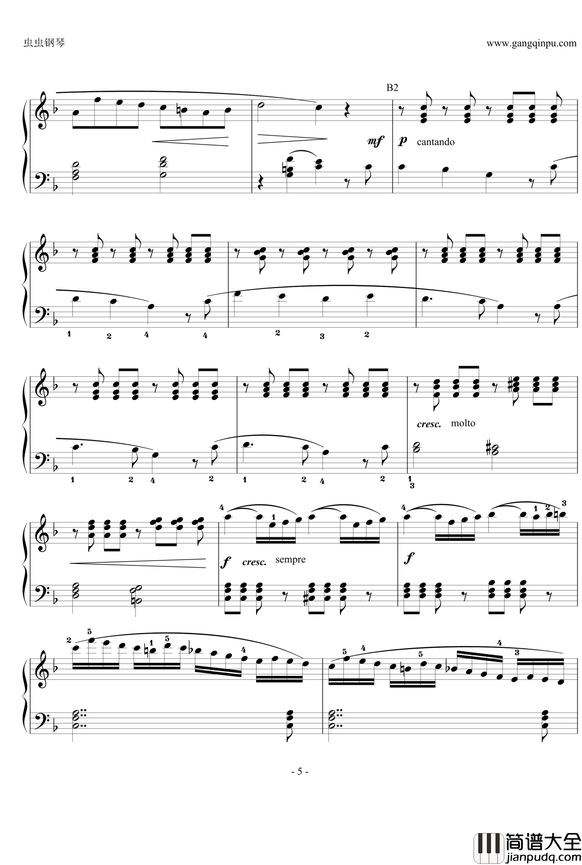 野玫瑰钢琴谱_朗格