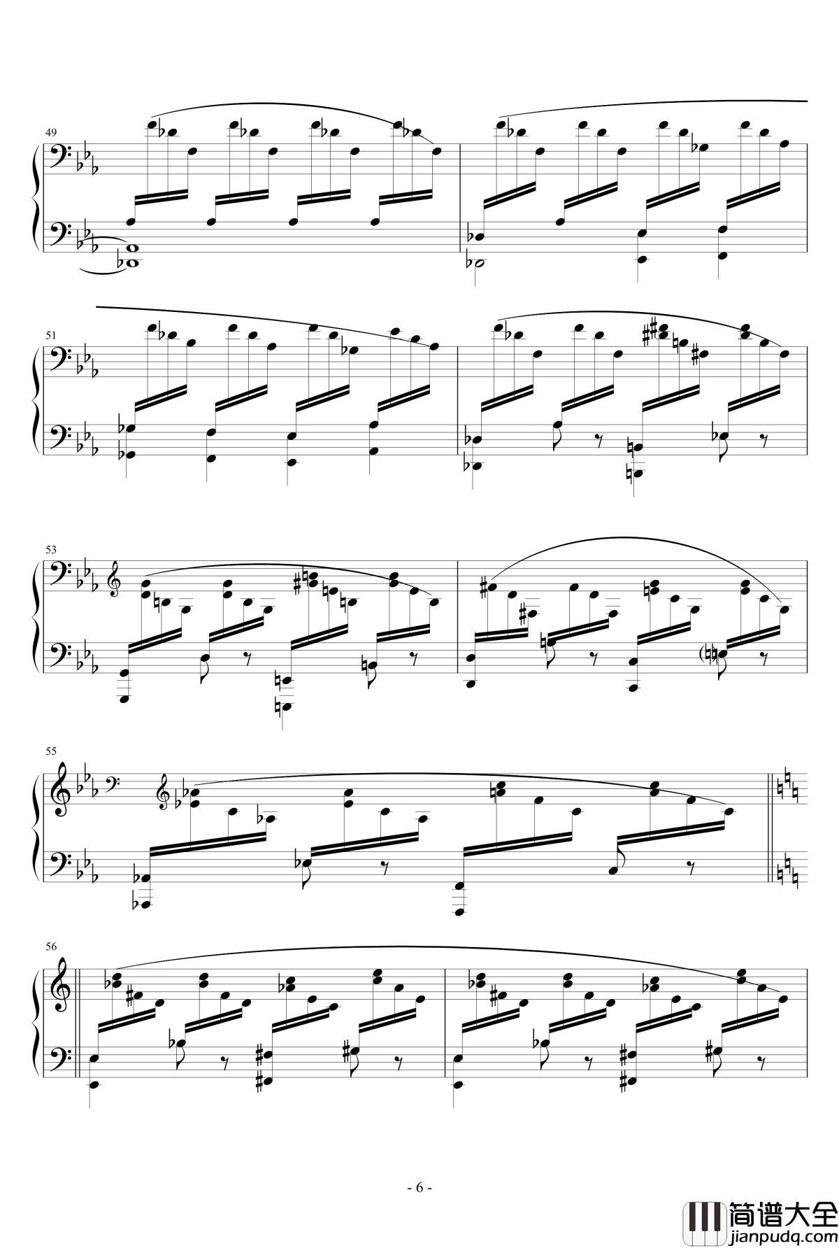 雨中花园钢琴谱_德彪西