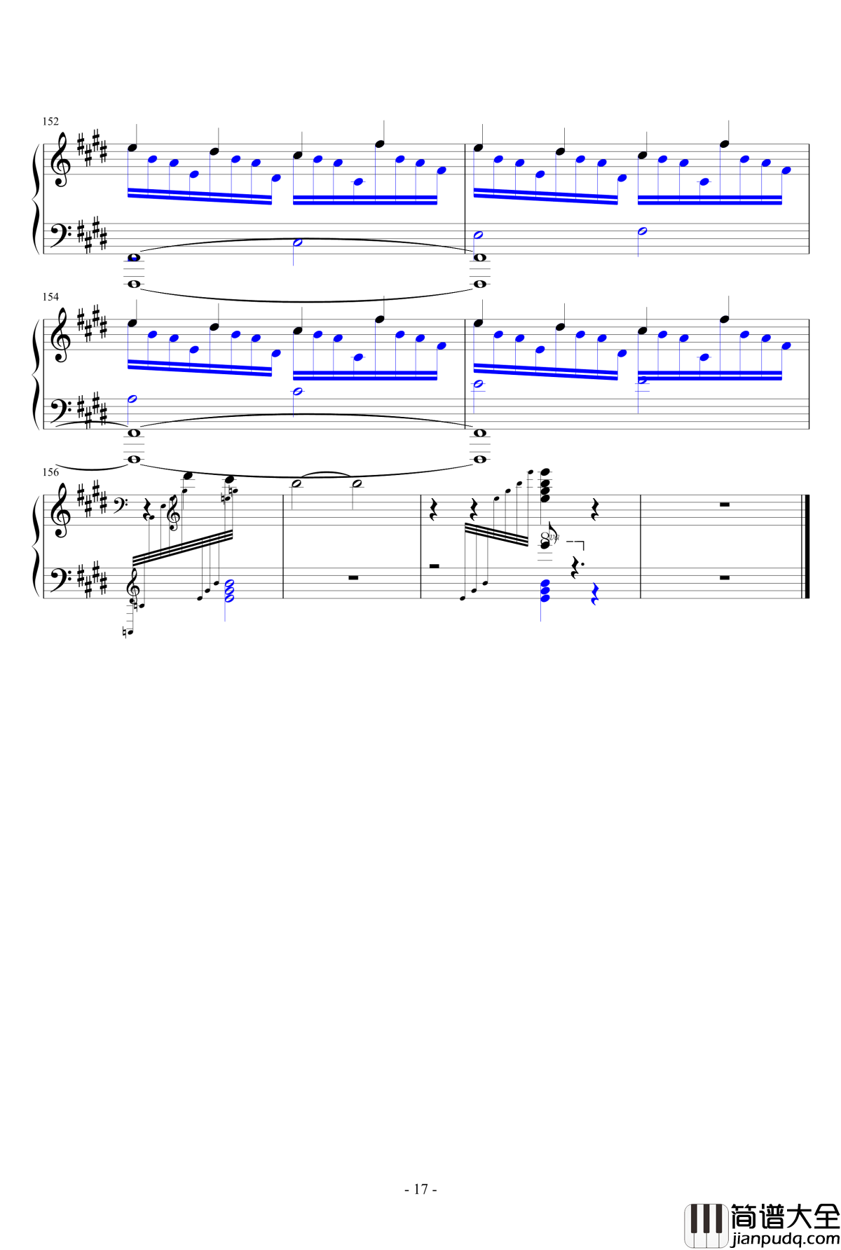 雨中花园钢琴谱_德彪西