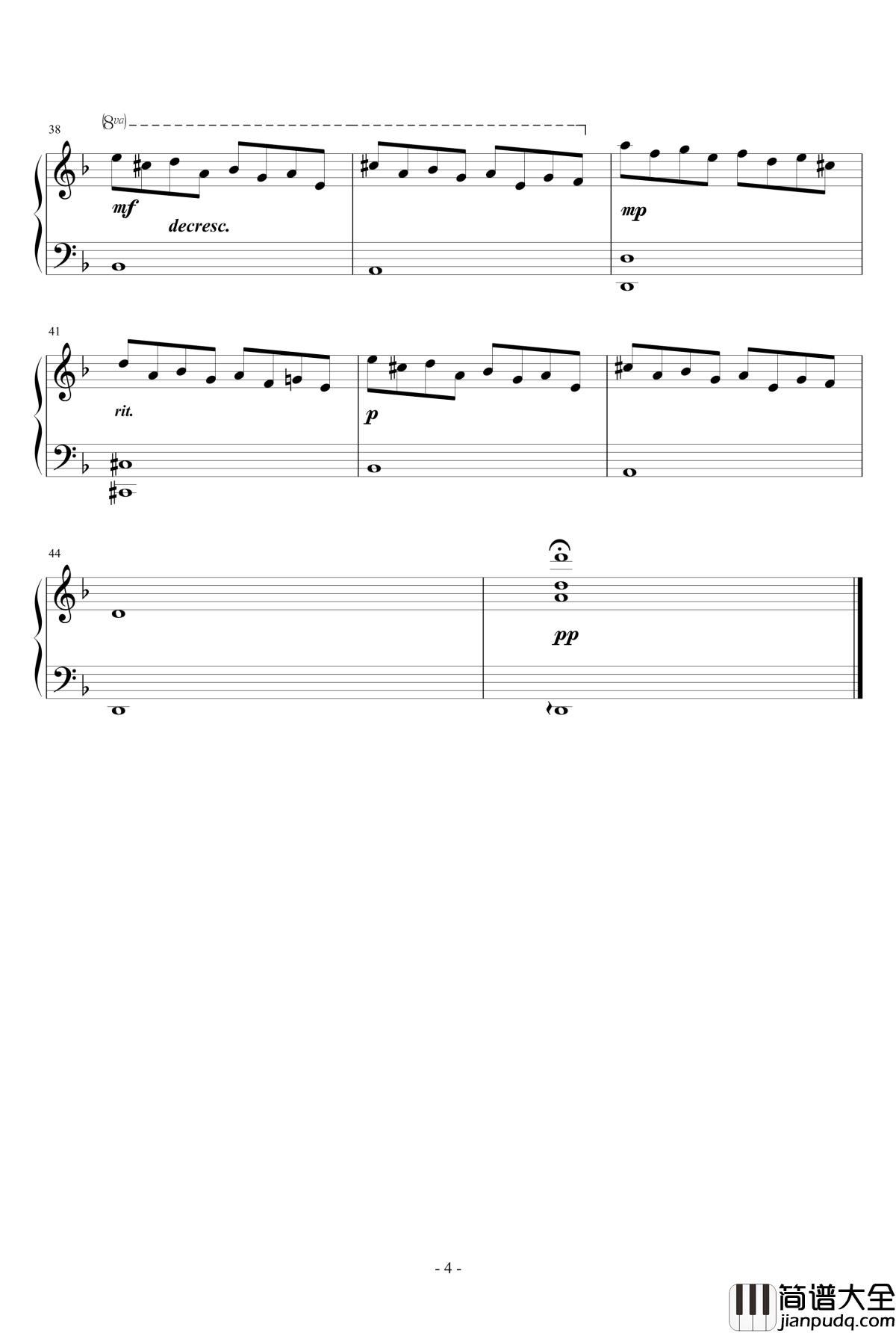 又一季的秋叶落钢琴谱_rj20091403111