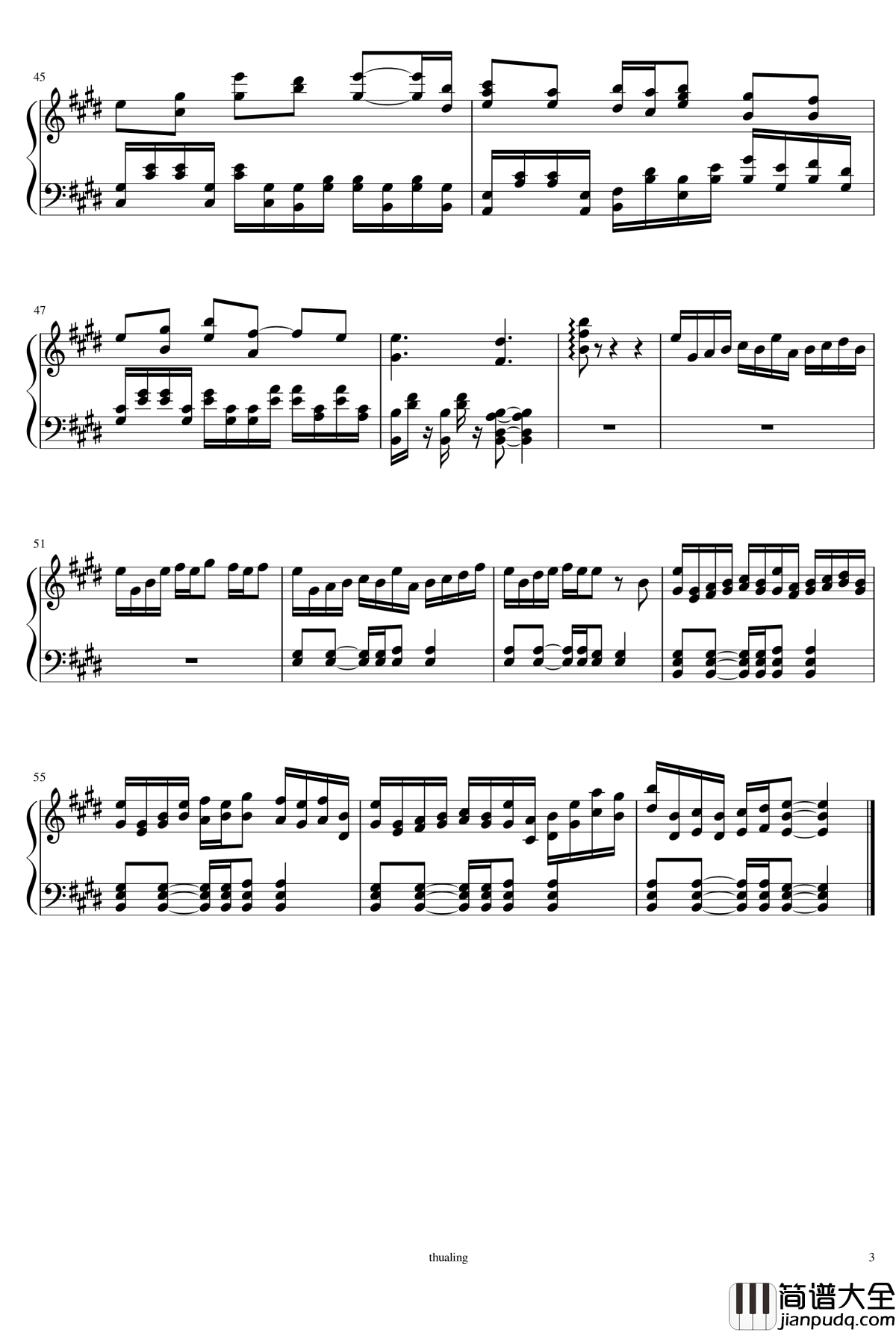 BILIBILI入站歌_飞剑_钢琴谱