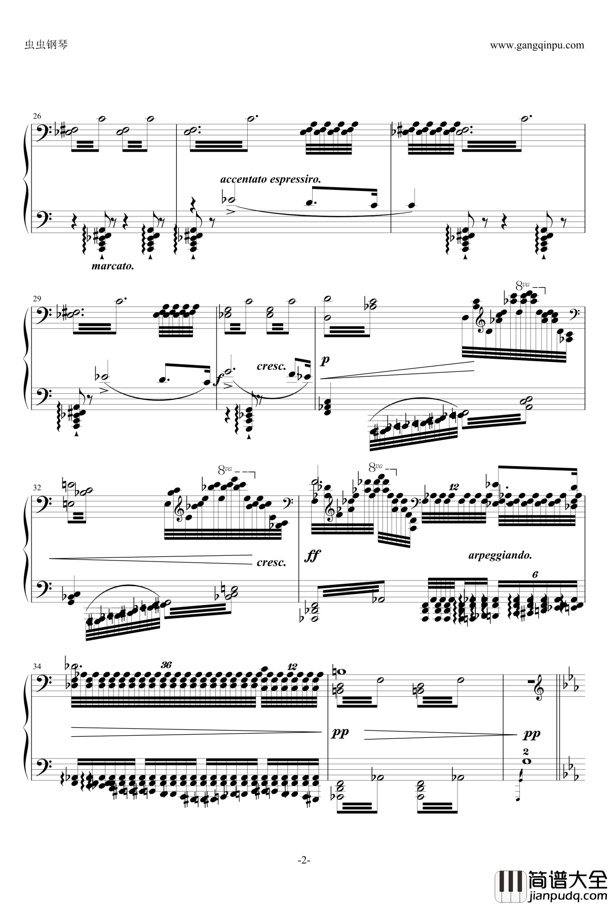 自由射手序曲钢琴谱_韦伯_李斯特