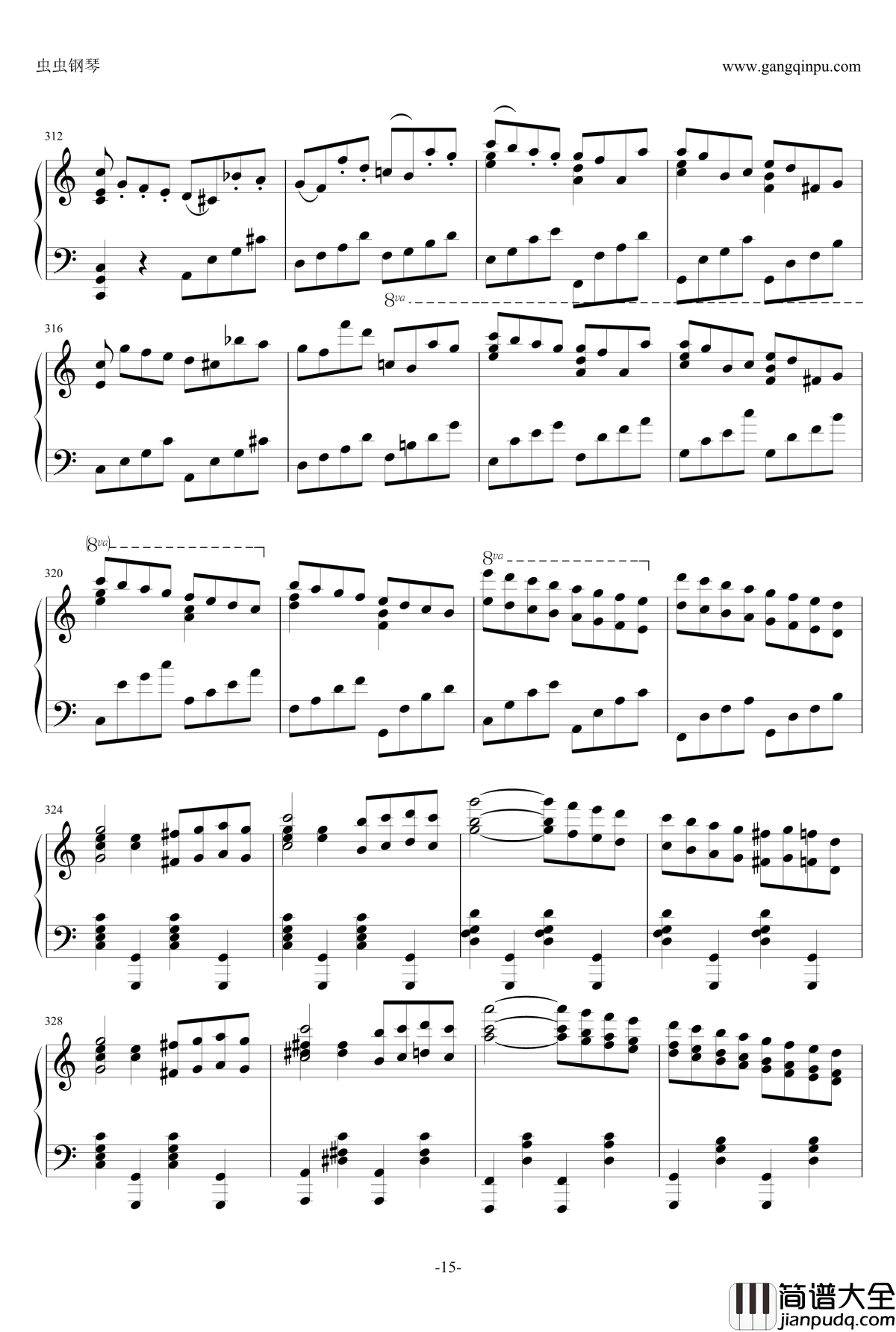 自由射手序曲钢琴谱_韦伯_李斯特